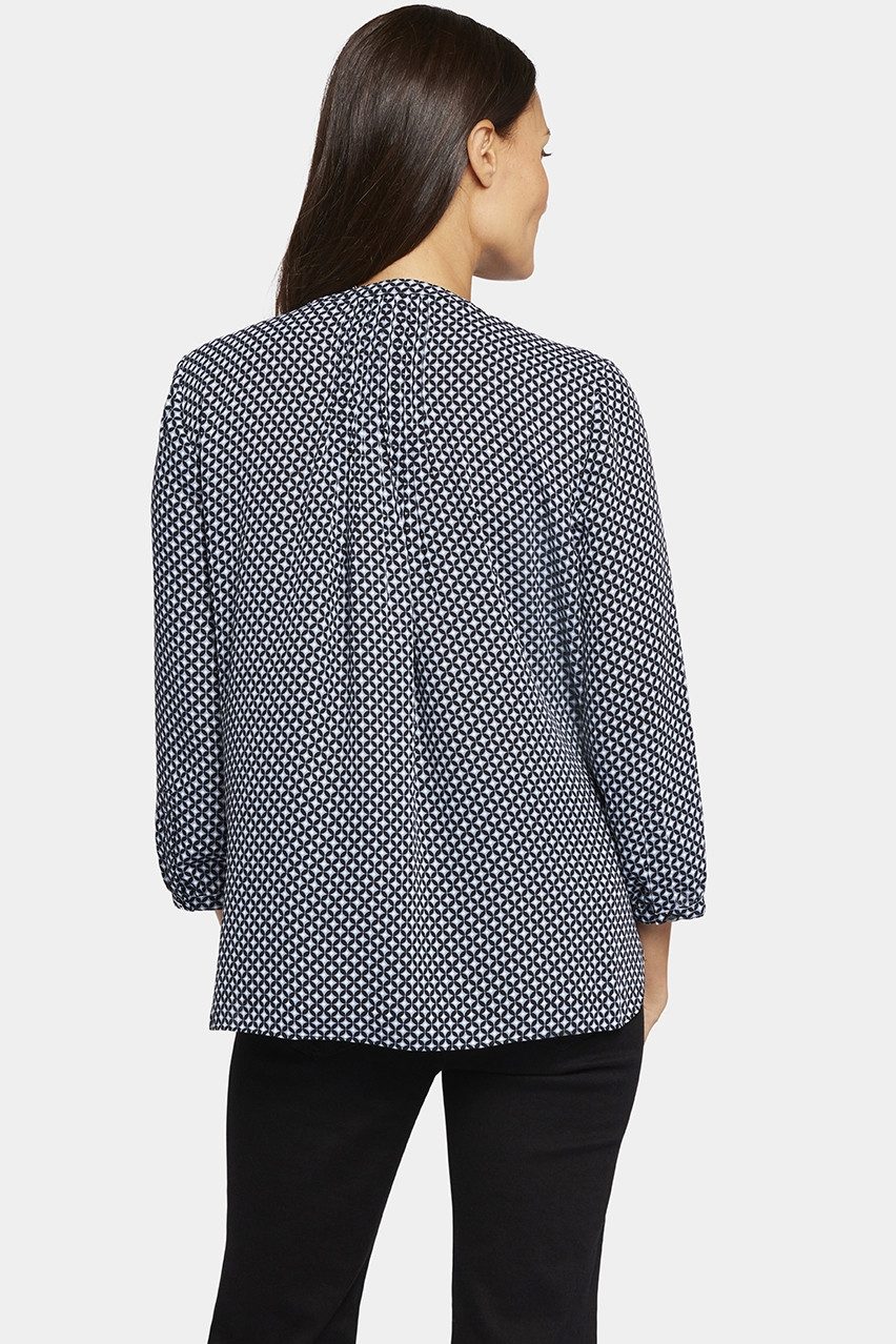 NYDJ Blusentop Pintuck Blouse Grafikdruck