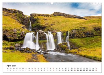 CALVENDO Wandkalender Island - Eine Welt aus Feuer und Eis (Premium, hochwertiger DIN A2 Wandkalender 2023, Kunstdruck in Hochglanz)