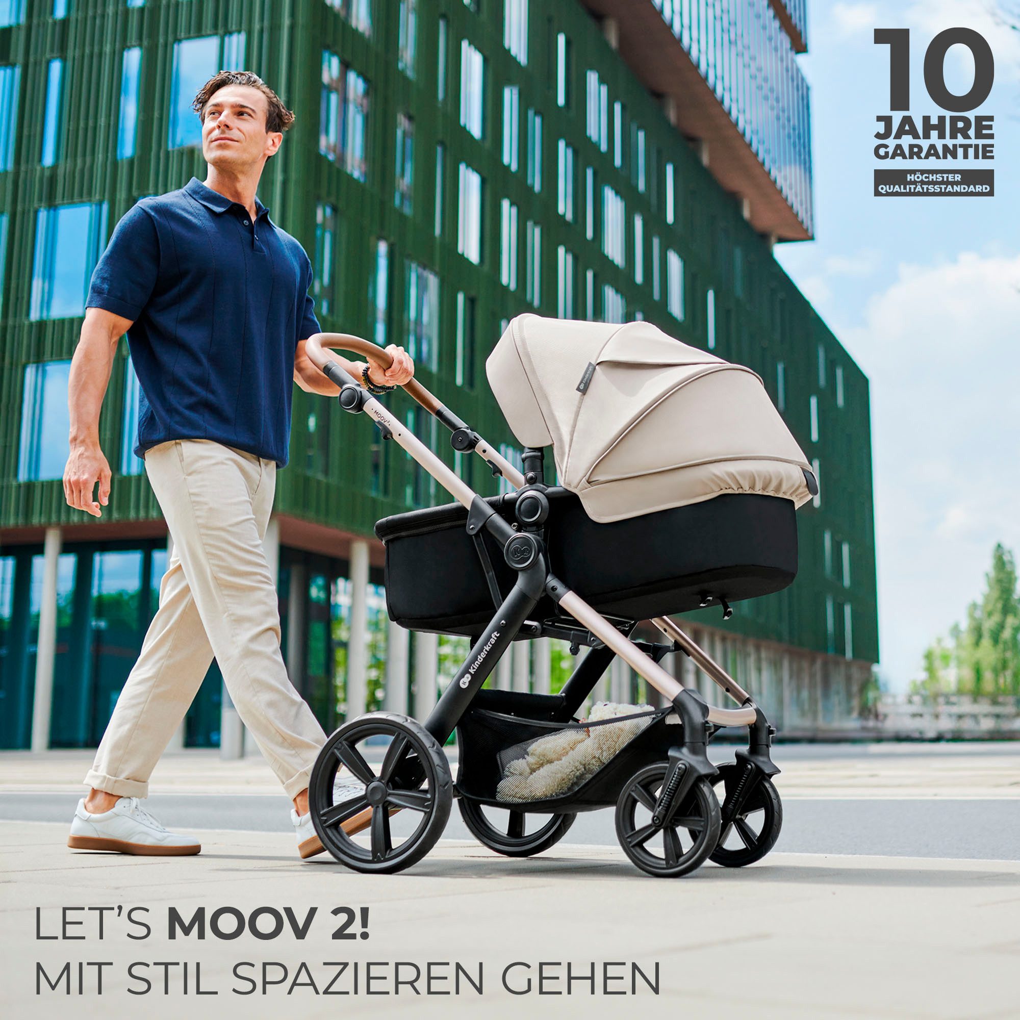 Kinderkraft Kombi-Kinderwagen MOOV 2 Air 3IN1, (Set), mit Luftreifen