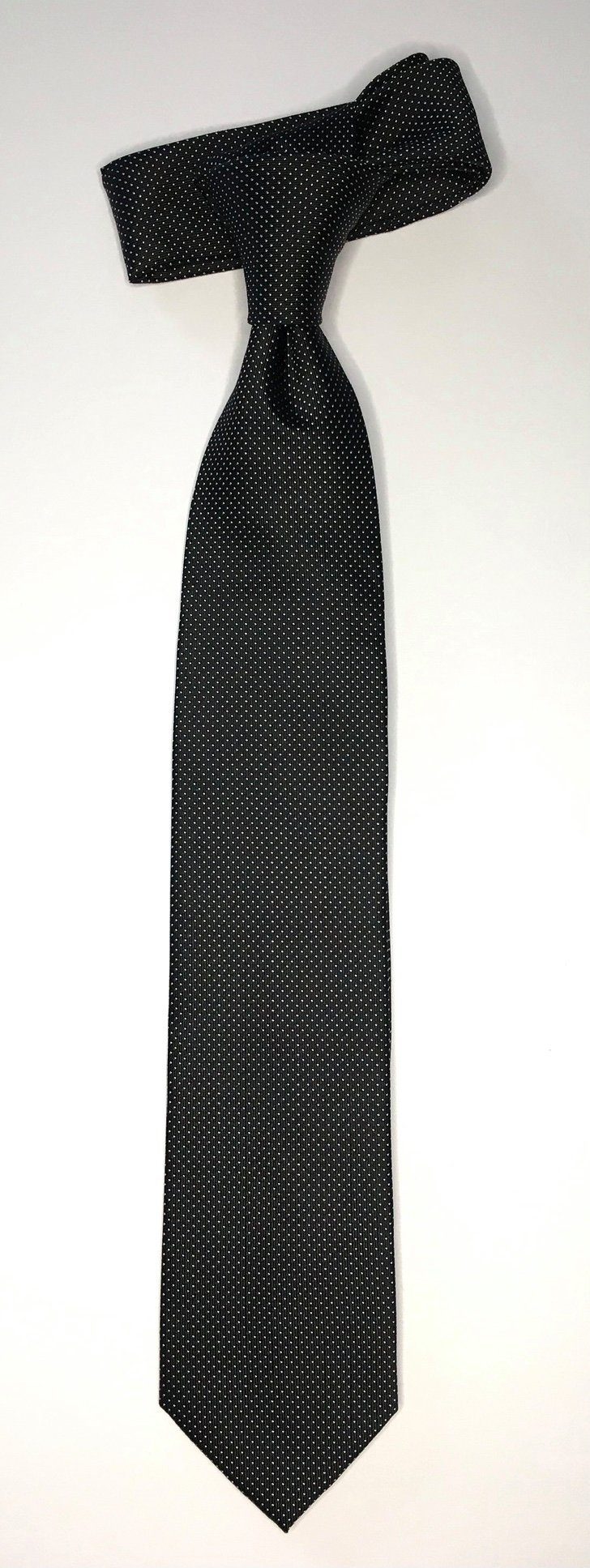 Seidenfalter Krawatte Seidenfalter 7cm Picoté Schwarz Krawatte