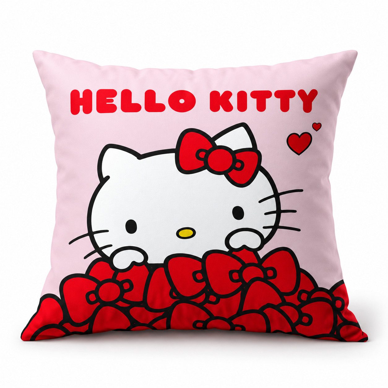 Hello Kitty Dekokissen Hello Kitty Velours Kissen Dekokissen 35x35 cm