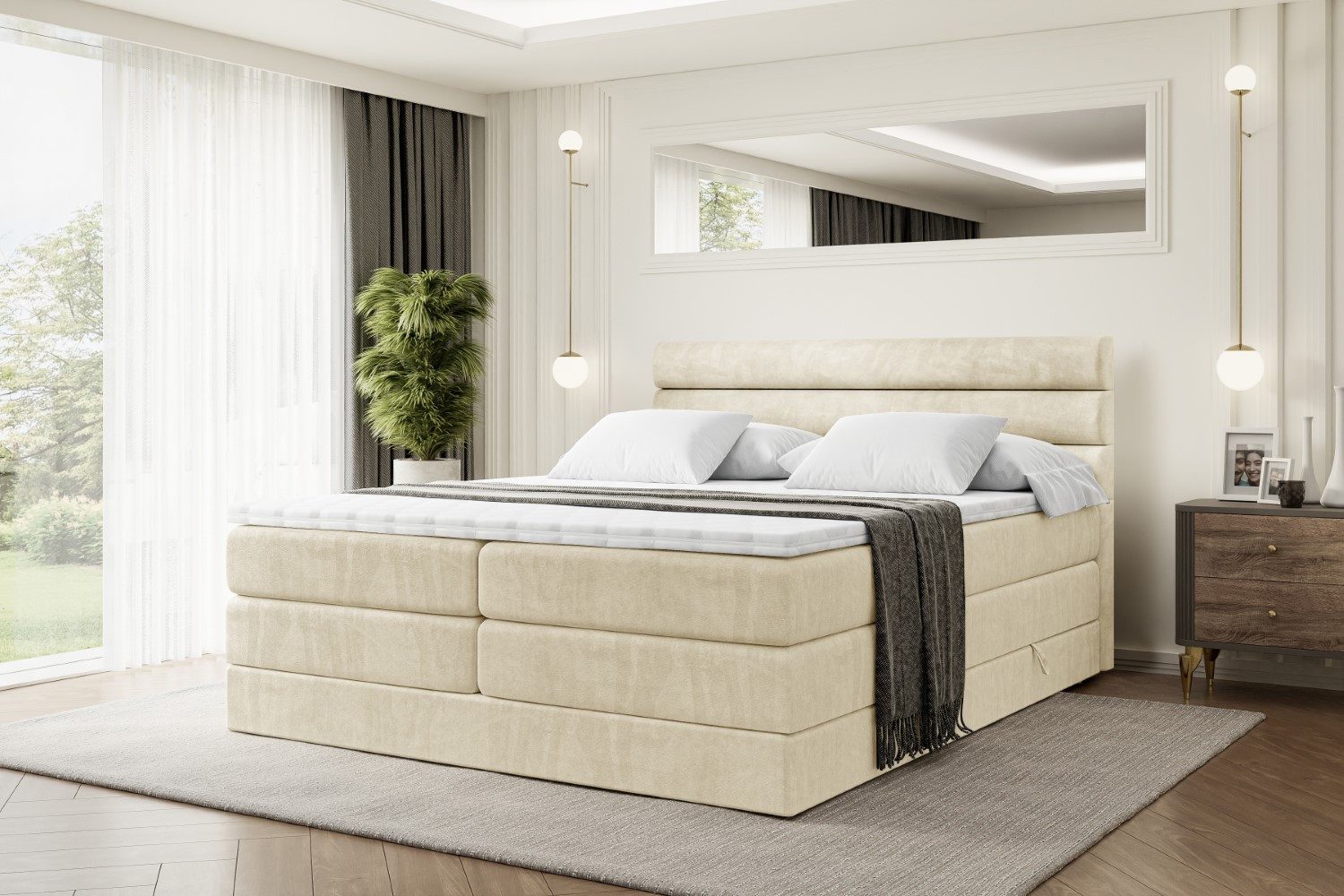 ALTDECOR Boxspringbett CELESTIA KING (Multipocket-Matratze H4, günstig online kaufen