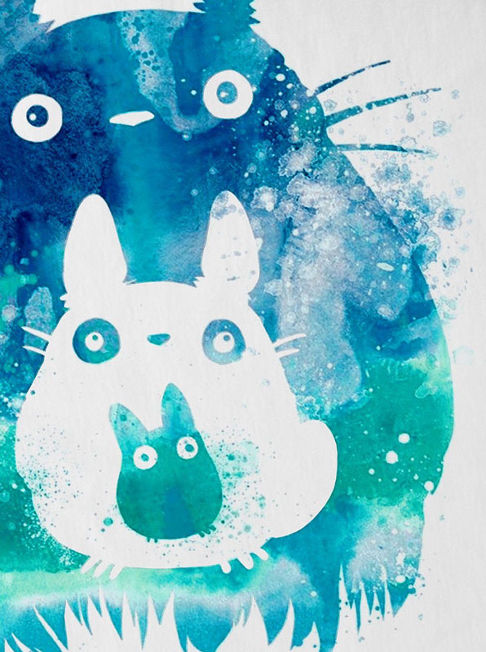 style3 T-Shirt Totoro Wasserfarben anime ghibli mein nachbar tonari totoro günstig online kaufen