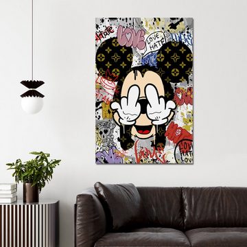 ArtMind XXL-Wandbild »Micky - Love & Hate«, Premium Wandbilder als Poster & gerahmte Leinwand in 4 Größen, Wall Art, Bild, Canva