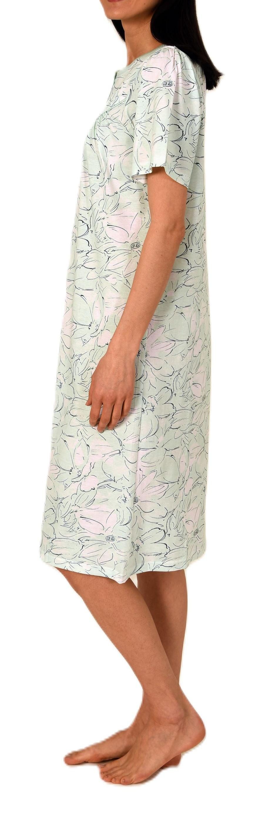 Normann Nachthemd Damen kurzarm Nachthemd im klassischen fraulichen Design