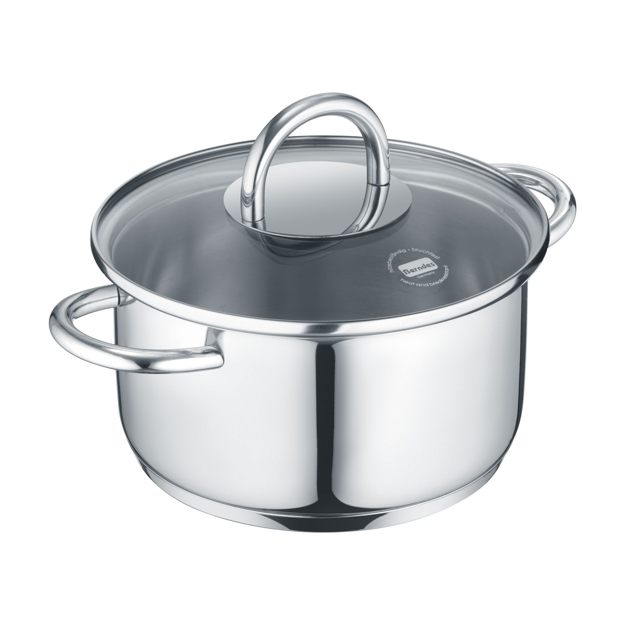 Berndes Kochtopf Mini mit Glasdeckel 12 und 14 cm, Edelstahl, poliert - b.mini, Edelstahl