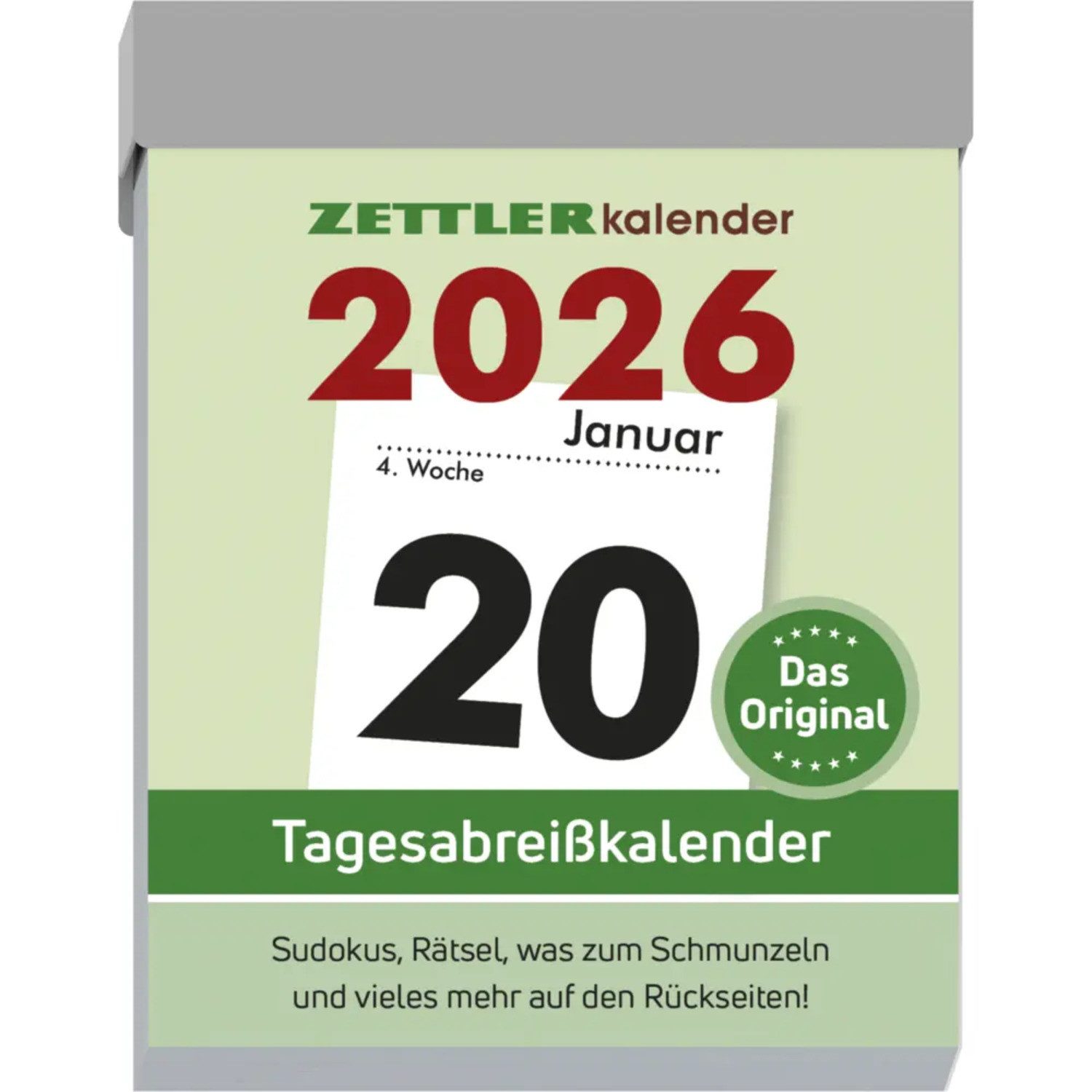 ZETTLER Abreißkalender Zettler Tagesabreißkalender M 2026 - Abreißkalender 5 × 7 cm, 1 Tag...