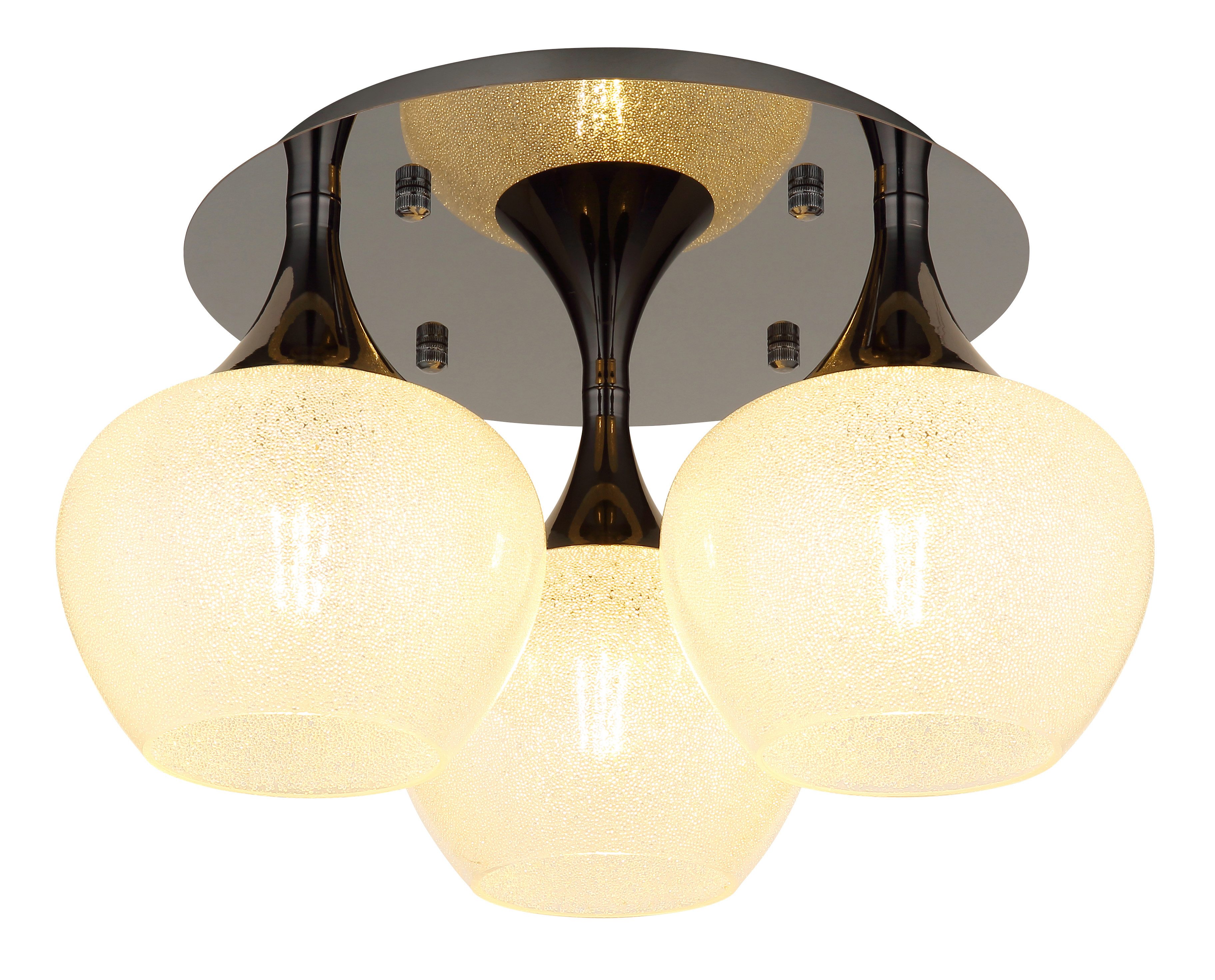 GLOBO LIGHTING Deckenleuchte MAXY, ohne Leuchtmittel, Deckenlampe/Glas klar/Acrylkristalle/Wohnzimmer/Esszimmer/elegant