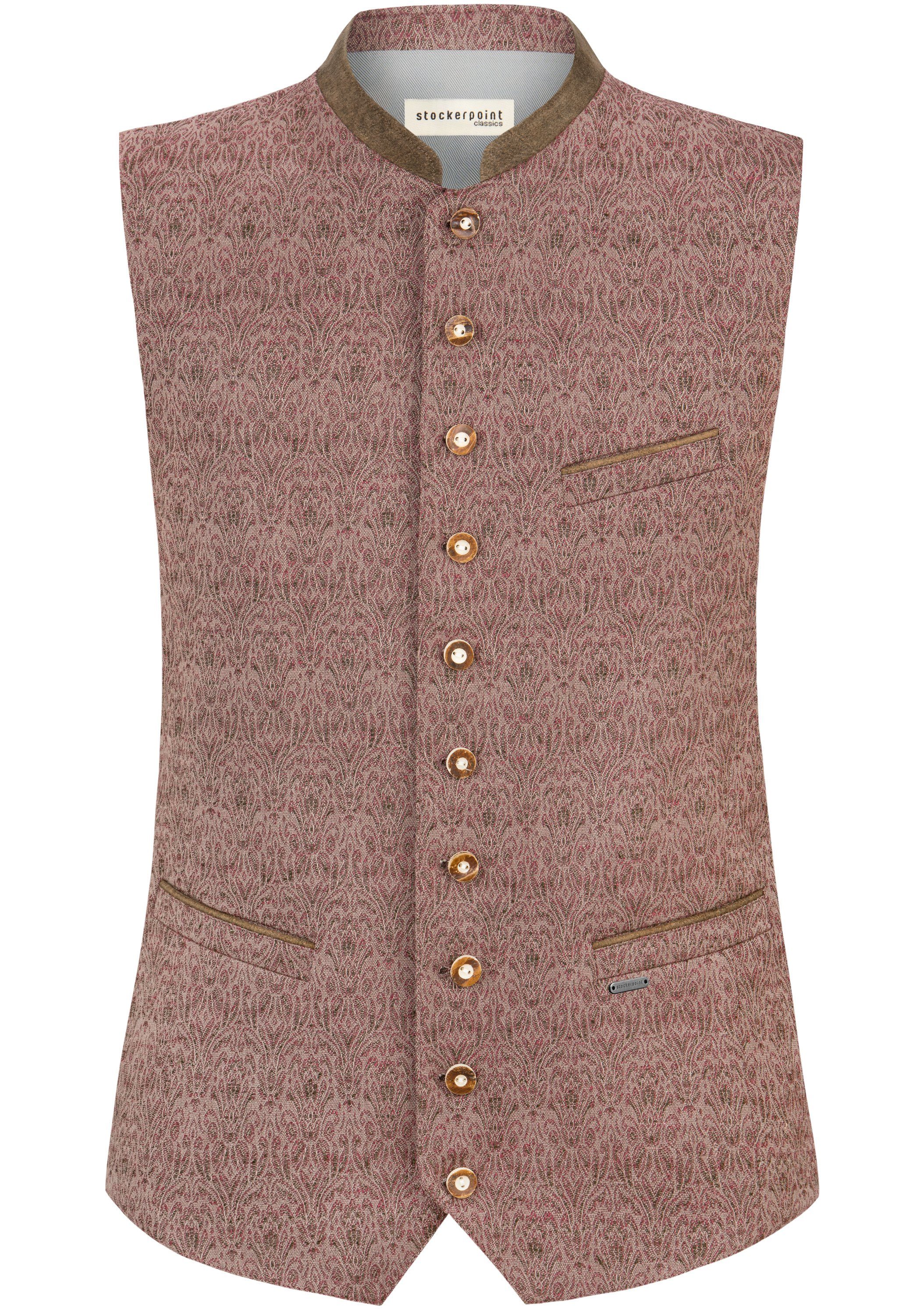 Stockerpoint Trachtenweste Corelli Gilet Tradizionale Uomo - Tessuto Jacquard Con Velluto, Modello Bavarese