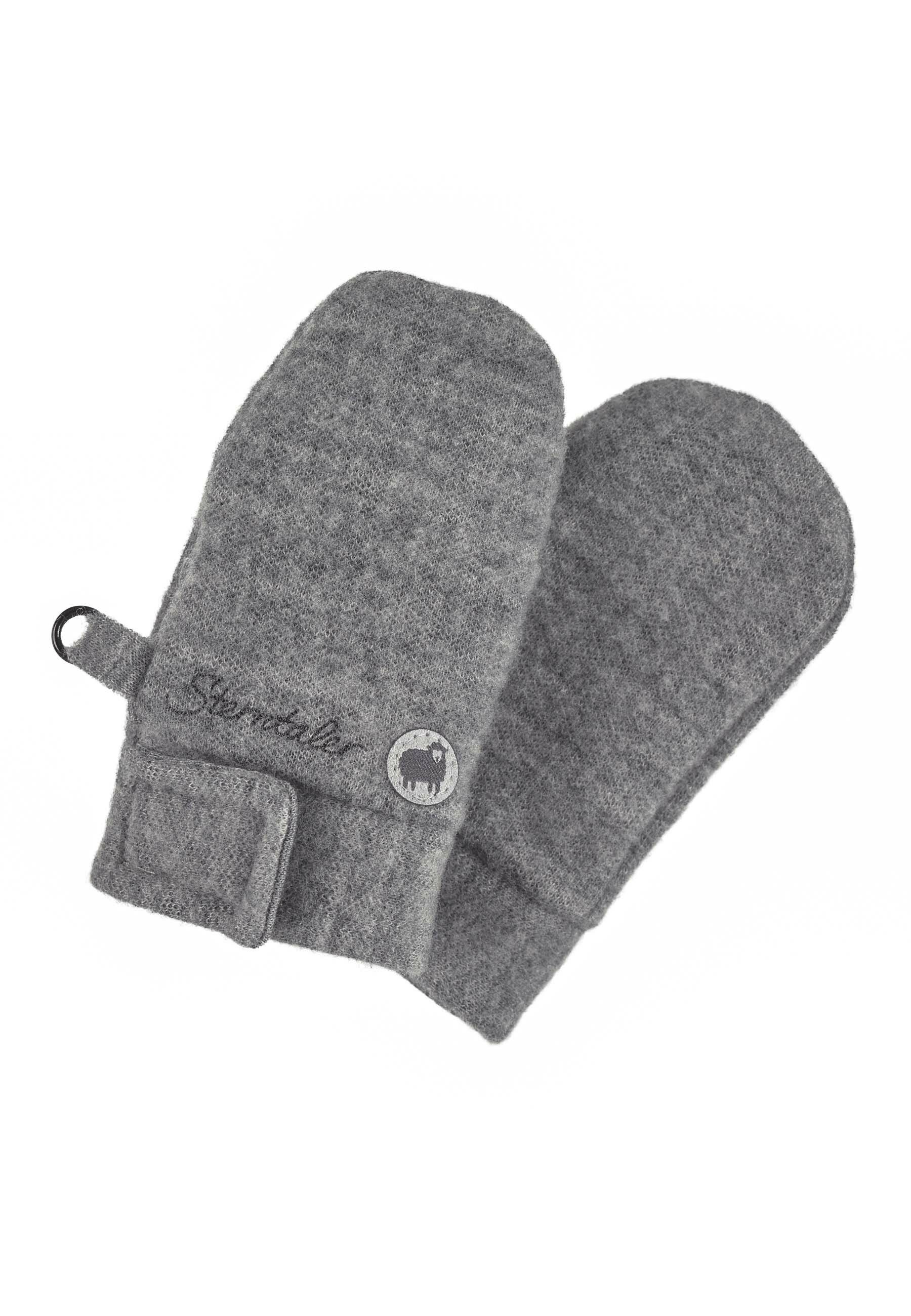 Sterntaler® Fäustlinge uni aus Wolle (1-St) ohne Daumen, mit Klettverschluss, gefüttert mit Wolljersey