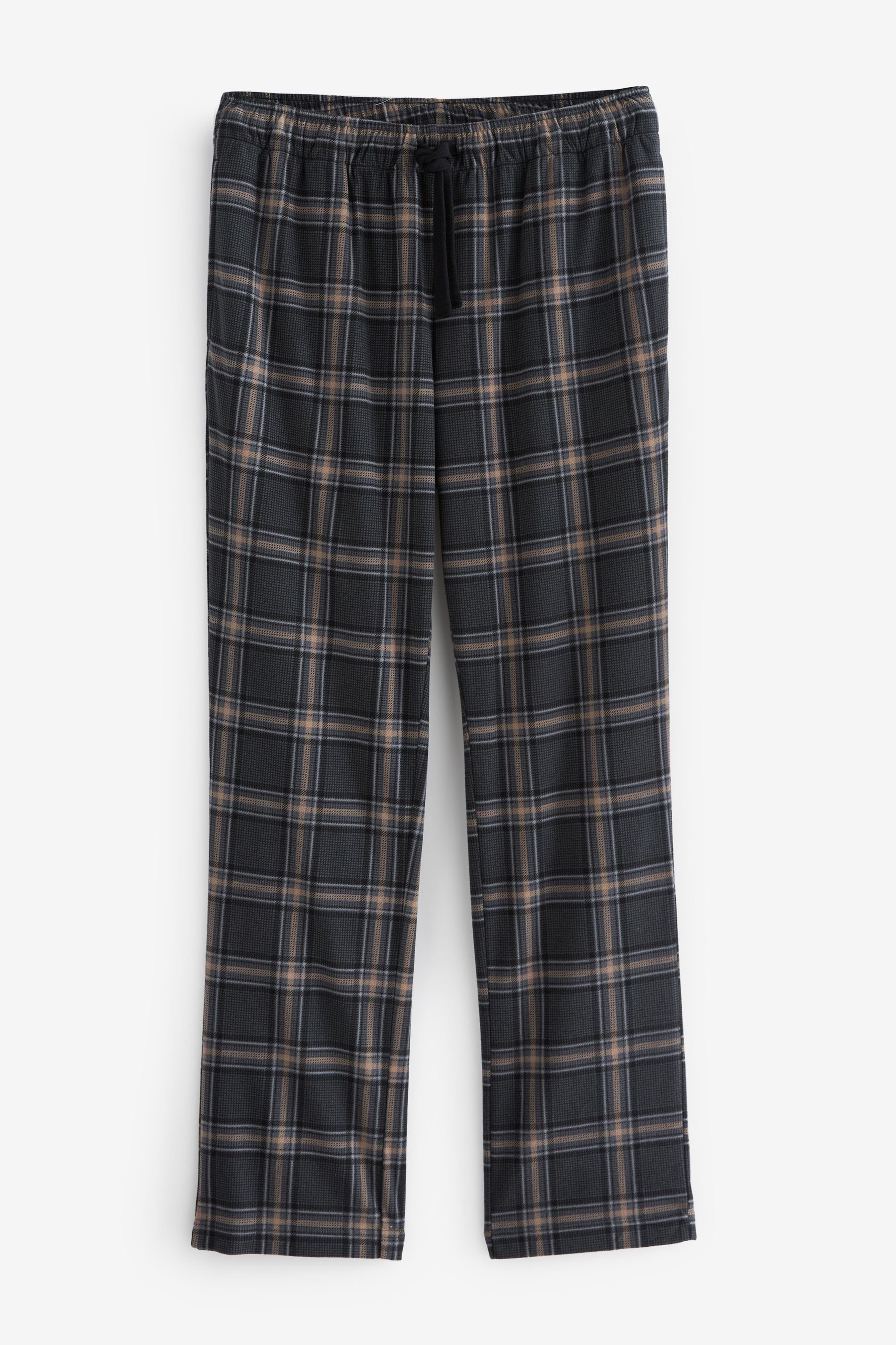 Next Bequemer Motionflex tlg) Check (2 Schlafanzug Pyjama Grey/Black