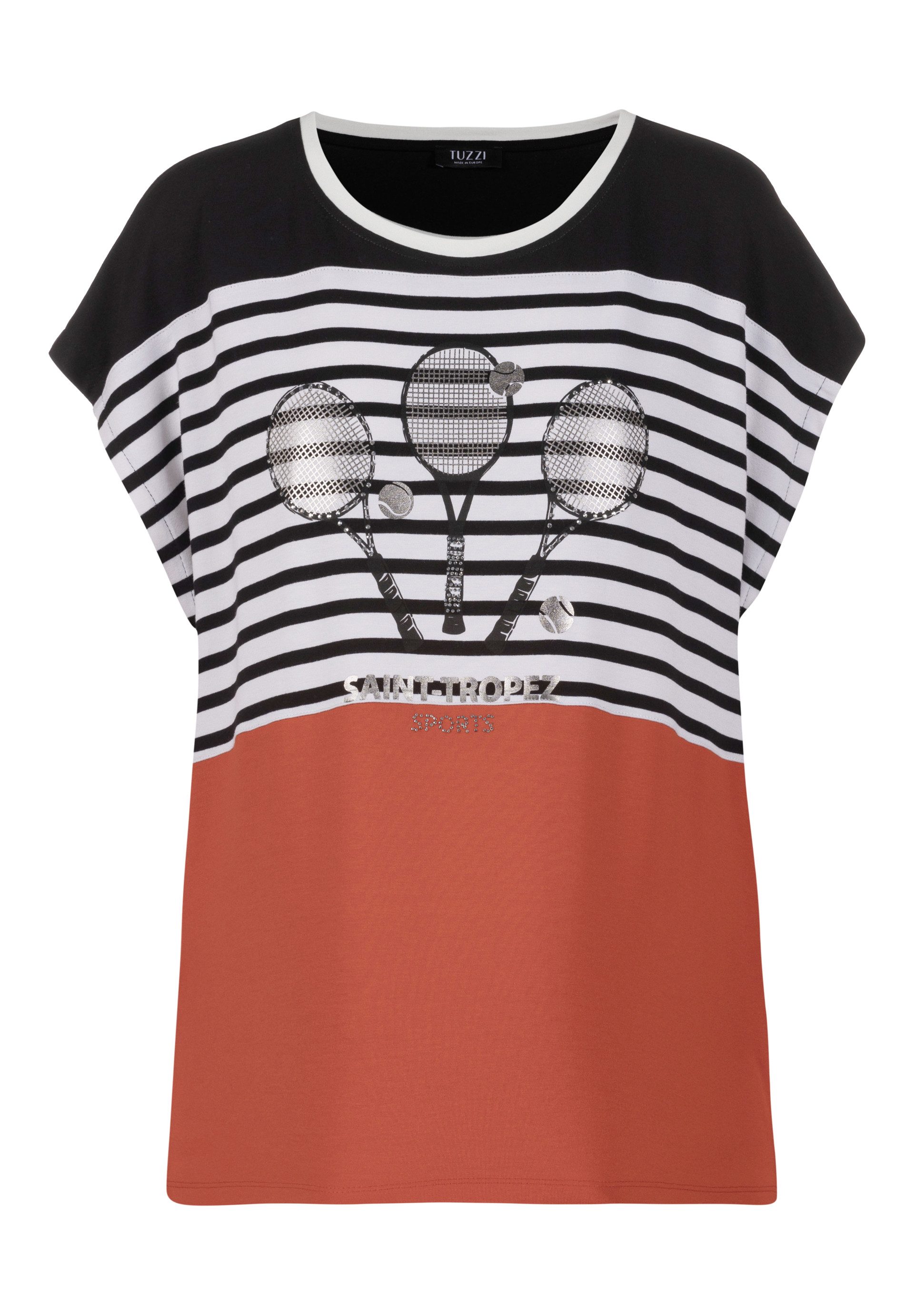 TUZZI T-Shirt mit Tennis-Motiv