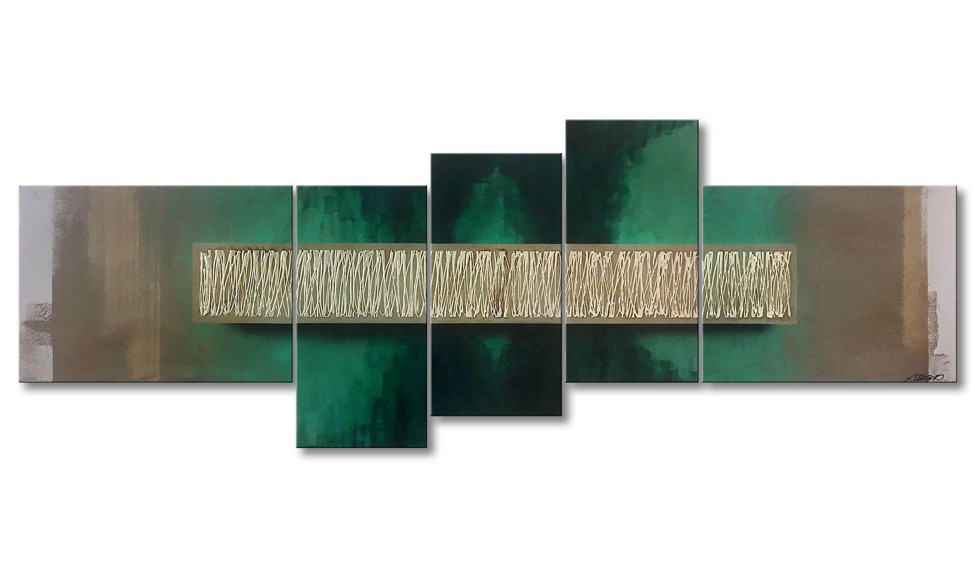WandbilderXXL XXL-Wandbild New World 280 x 100 cm, Abstraktes Картина, handgemaltes Unikat