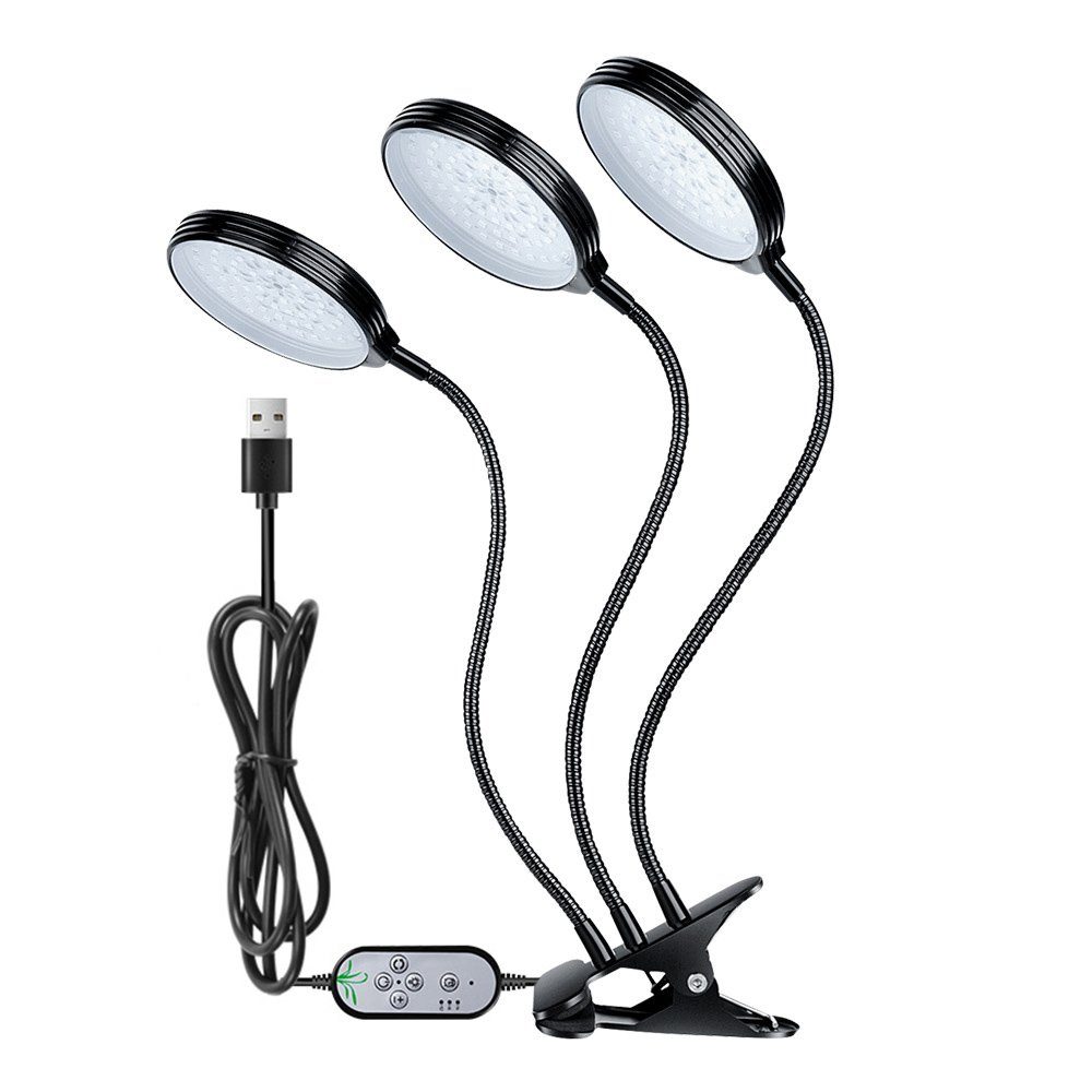 Rosnek Pflanzenlampe Voll Spektrum, Verstellbarer Schwanenhals,mit günstig online kaufen
