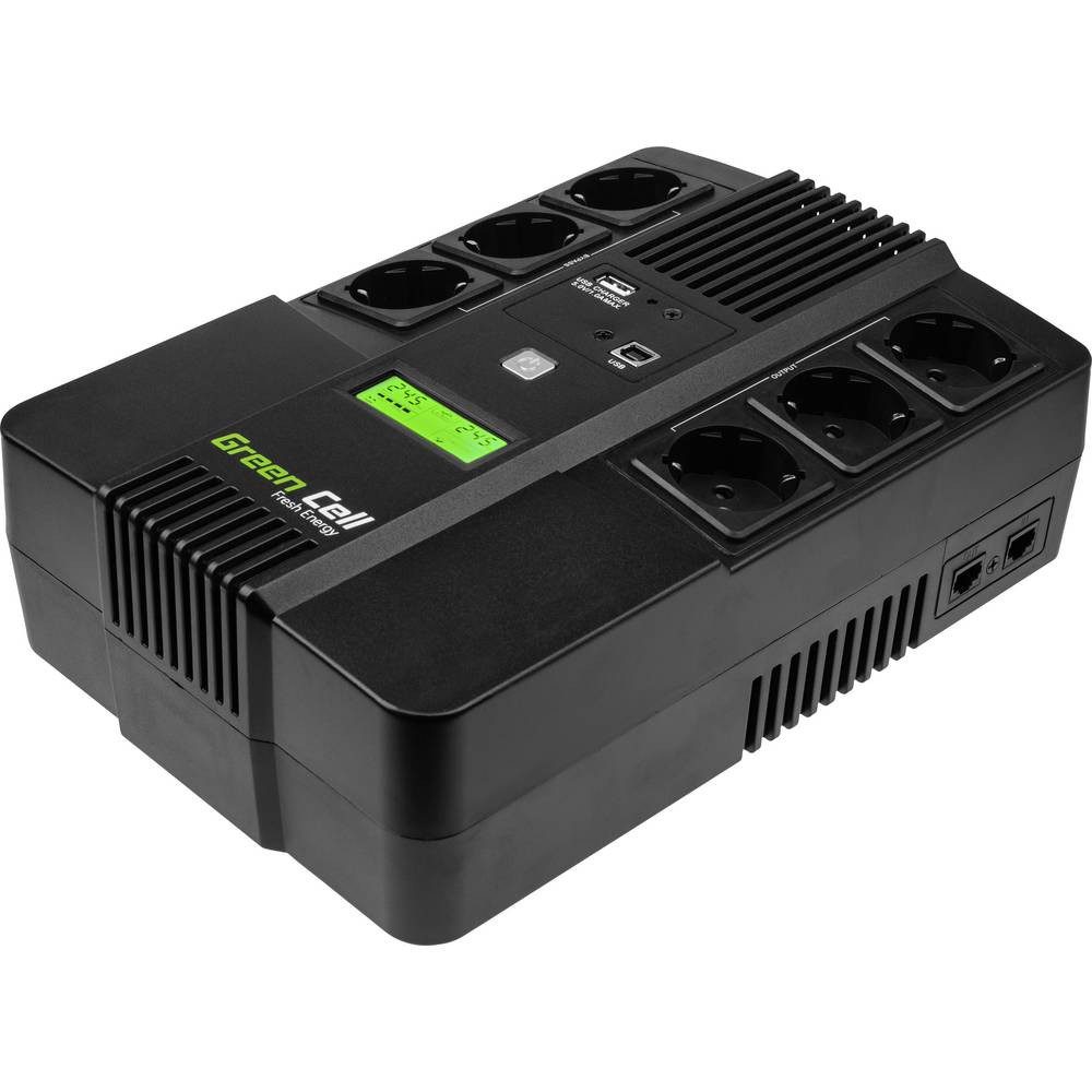 Green Cell USV-Anlage AiO 600VA 360W GC-UPS06, Розетки