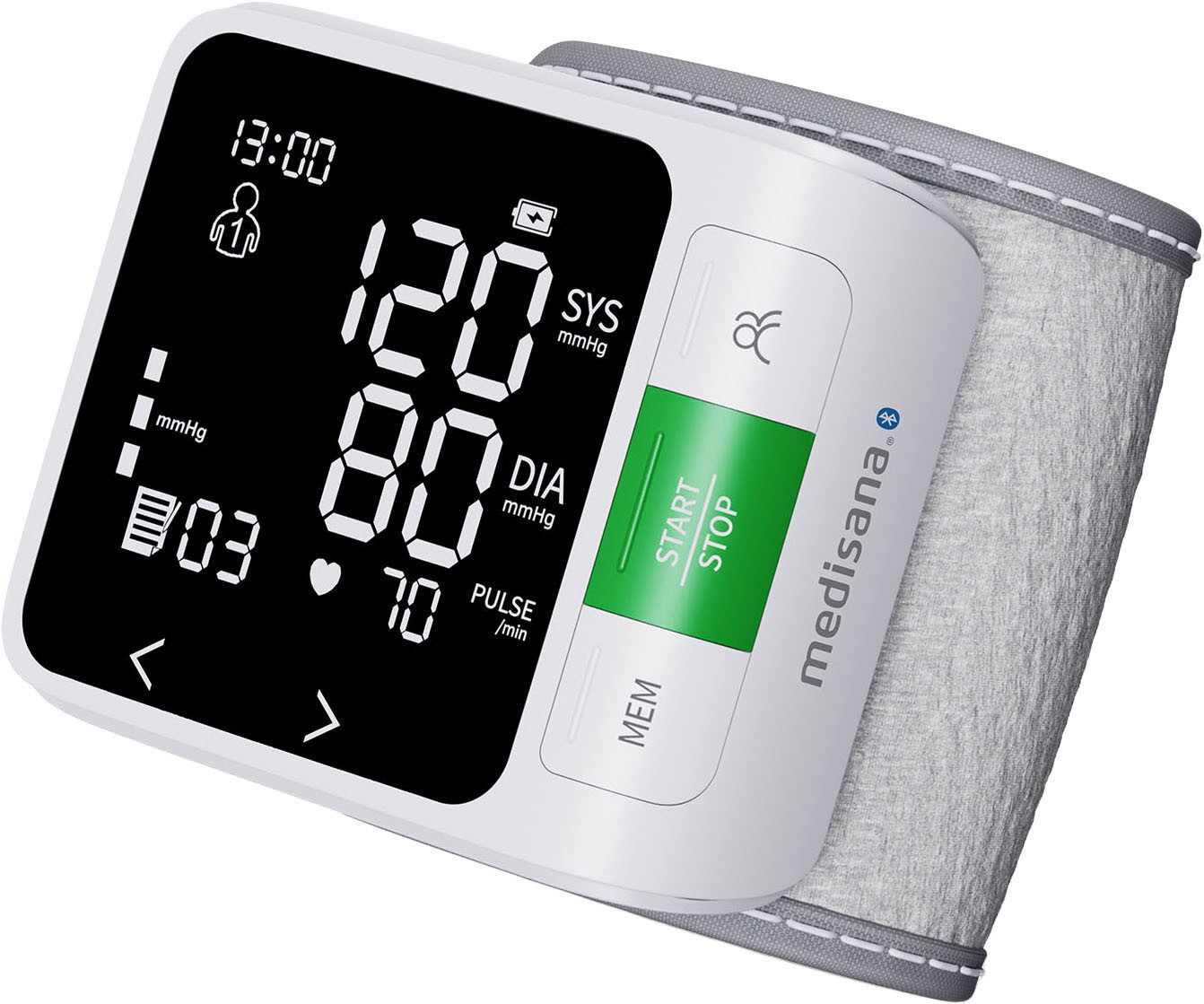 Medisana Handgelenk-Blutdruckmessgerät BW 360, zert. Medizinprodukt, Farbskala, je 199 Speicherungen für 2 Benutzer