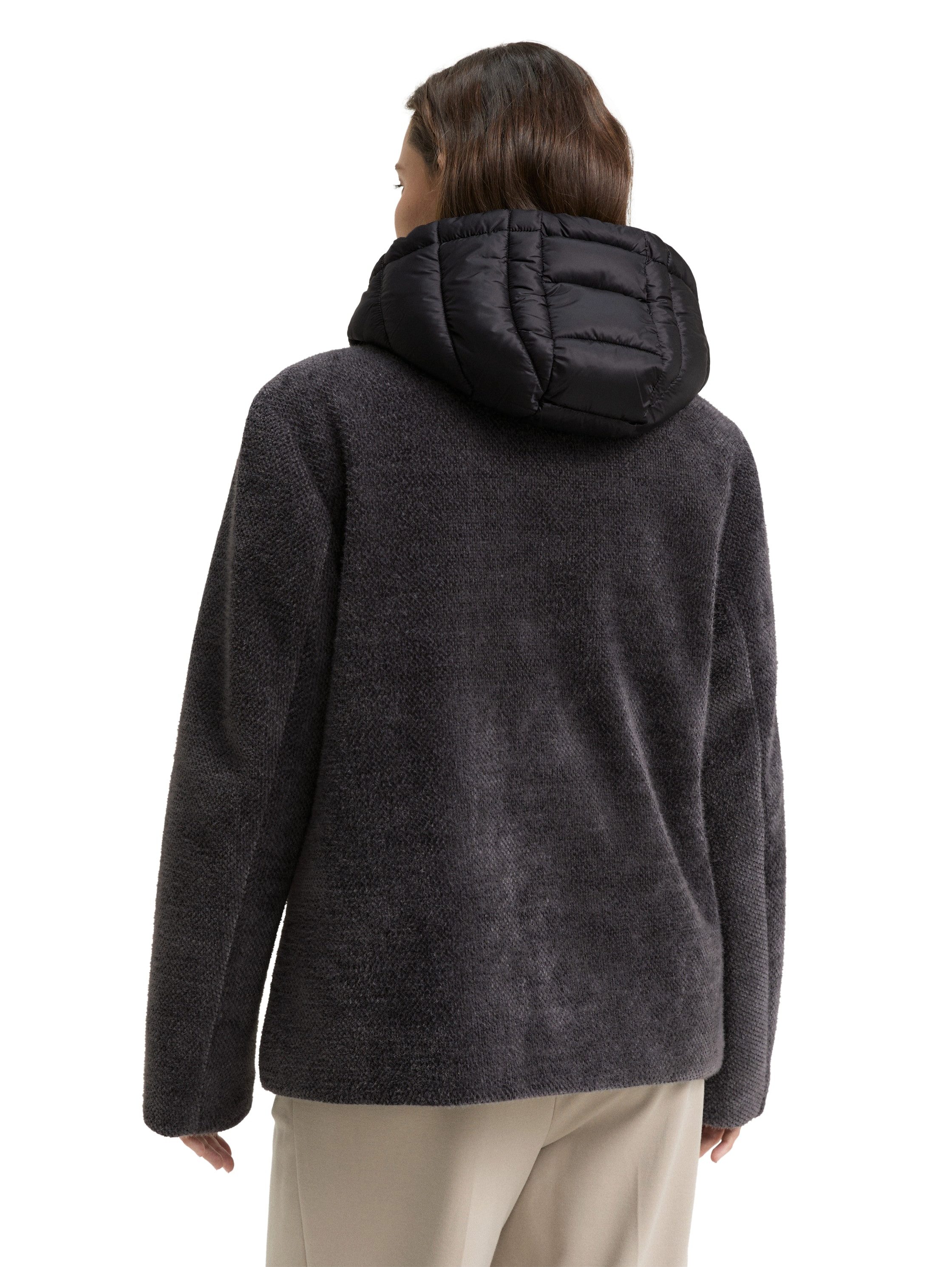 TOM TAILOR Anorak Hybrid Jacke mit Stepp-Einsatz