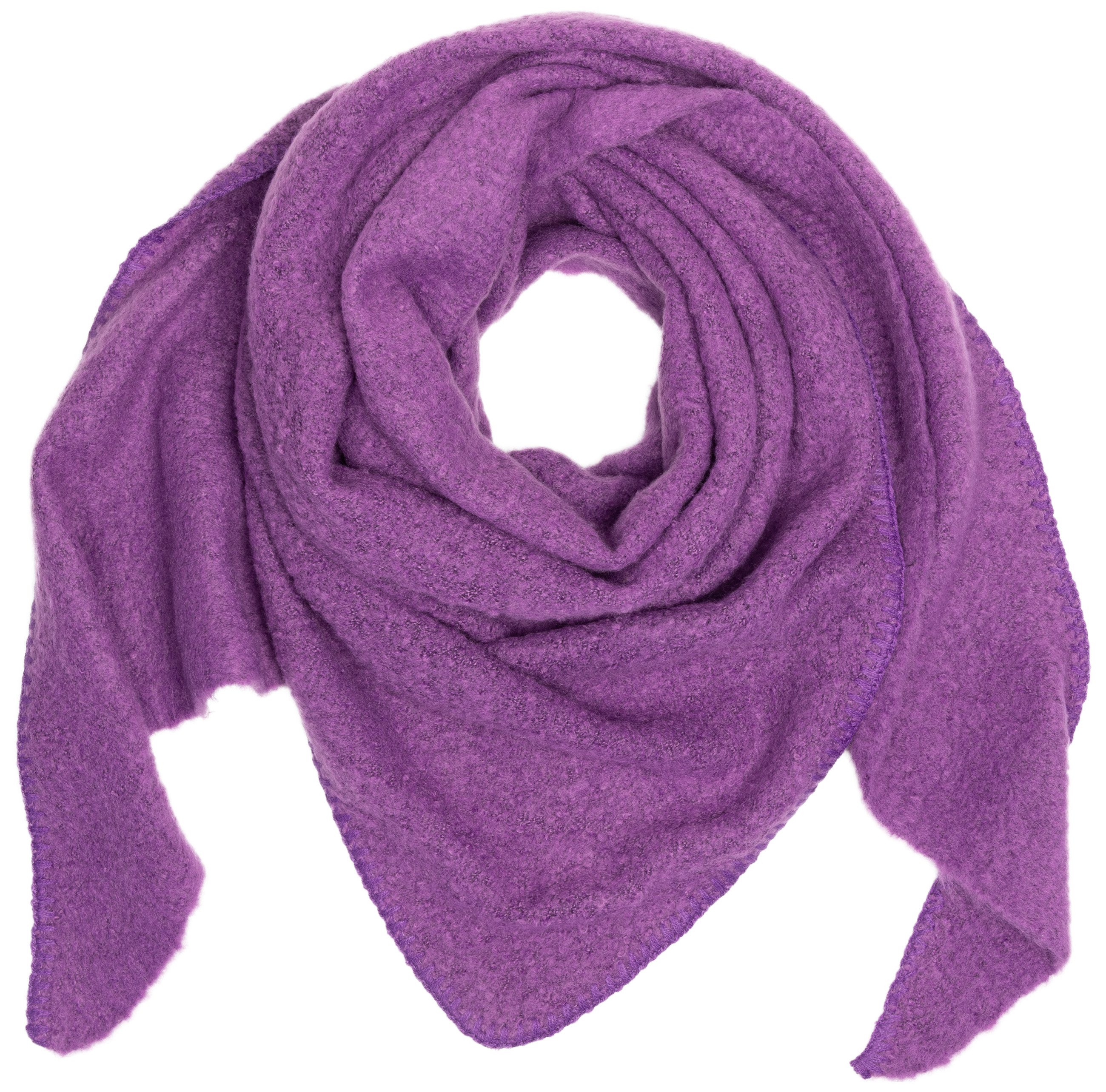 Modeschal SC525 Damen mitteldicker XXL Winter Schal Dreieckstuch unifarben