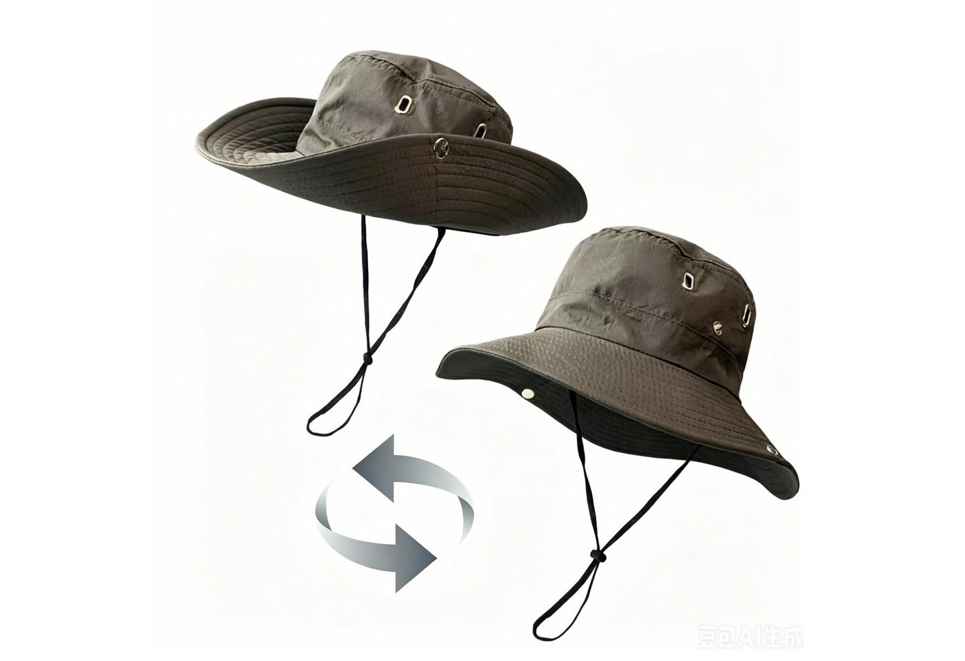 MOPUEA Sonnenhut Verstellbarer Outdoor-Sonnenhut UV-Schutz faltbar für Damen & Herren (1-St) Atmungsaktiv, winddicht, ideal für Wandern, Angeln, Camping & Freizeit
