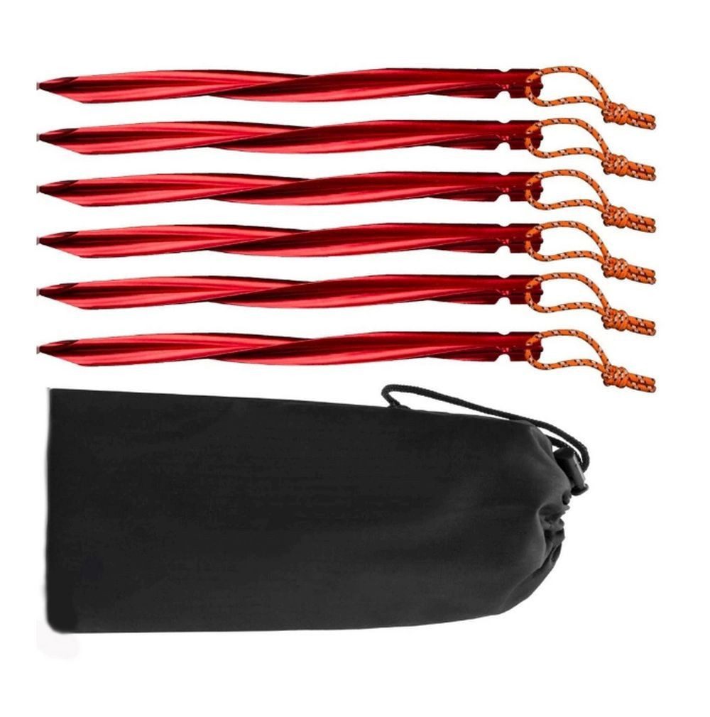 Zelthering BasicNature Zelthering 'Y-Stake Spiral' 25 cm rot 6 Stück