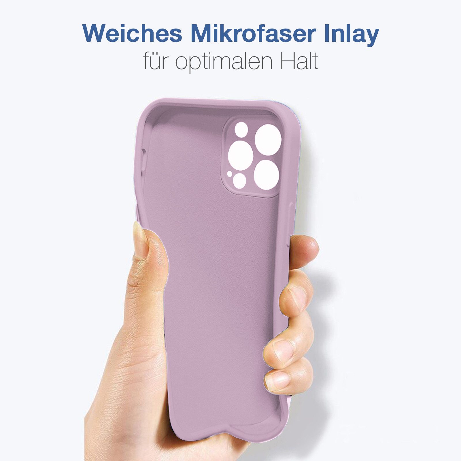 Tec-Expert Handyhülle SoftGrip Cover Hülle für Apple iPhone 13 Pro, Handy Case Bumper integrierter Kameraschutz flexibel