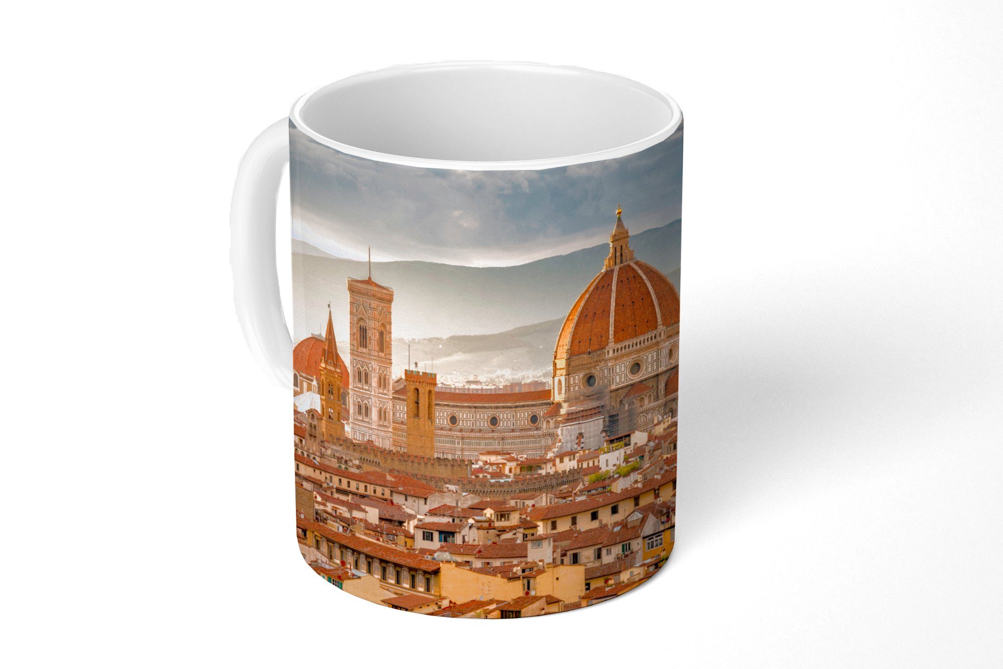 MuchoWow Tasse Italien - Sonnenuntergang - Florenz, Keramik, Kaffeetassen, Teetasse, Becher, Teetasse, Geschenk