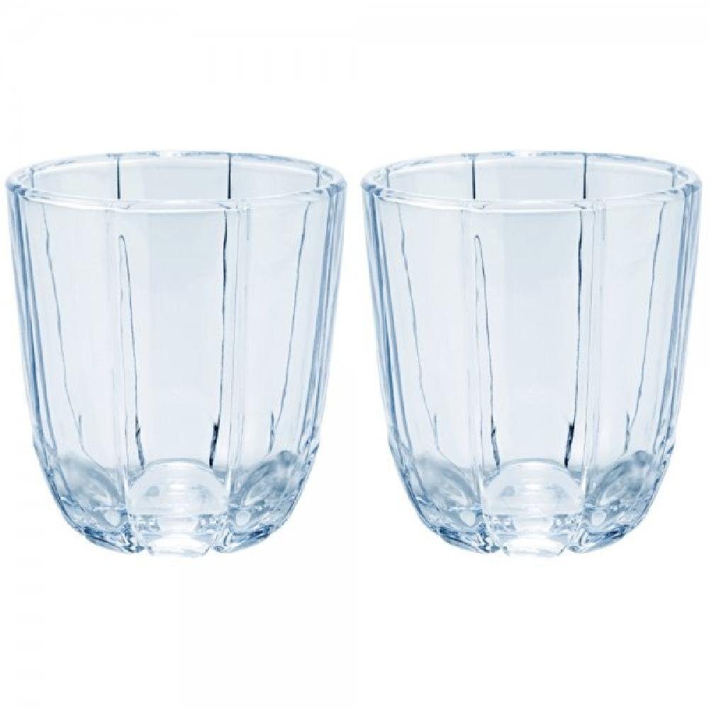 HOLMEGAARD Leerglas Wassergläser Lily Blue Iris (9,5cm) (2-teilig)