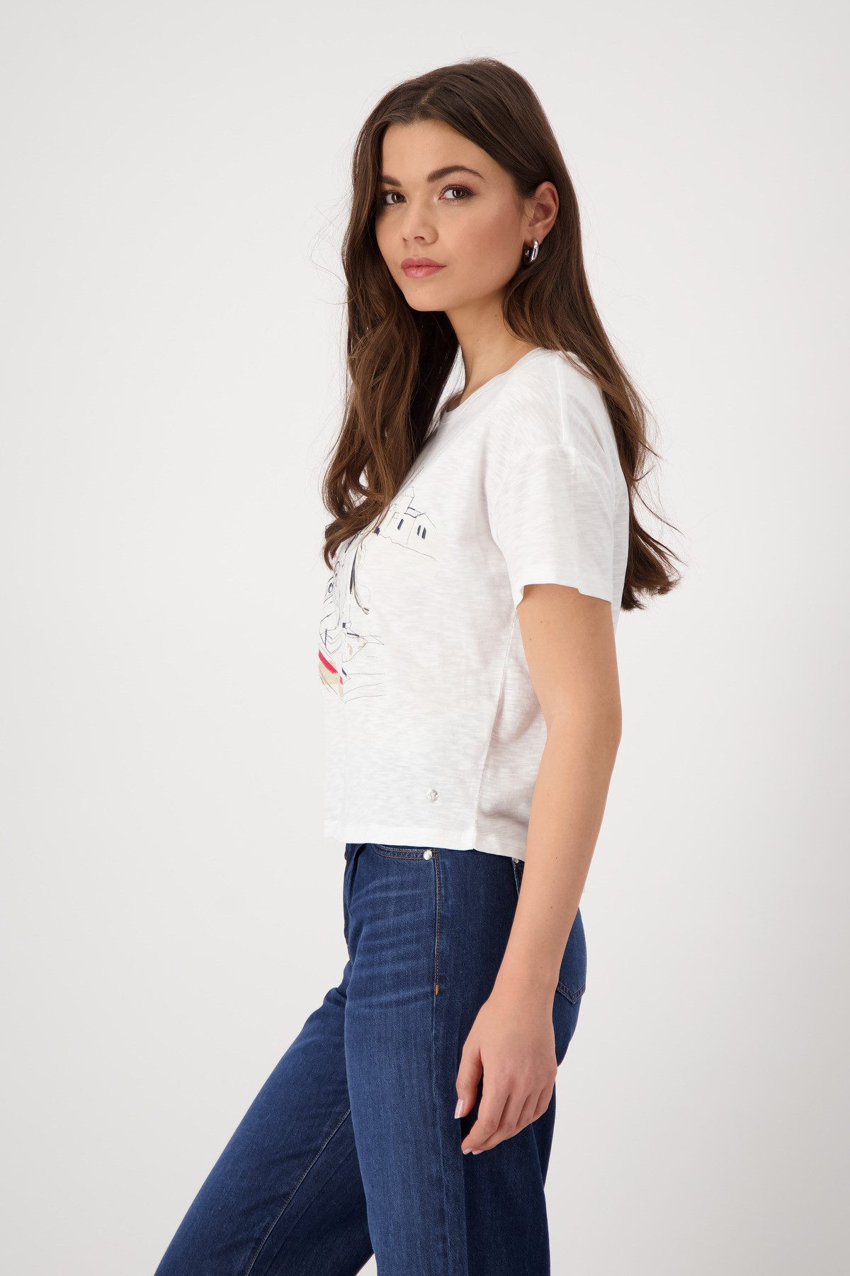 Monari Rundhalsshirt mit Frontprint günstig online kaufen