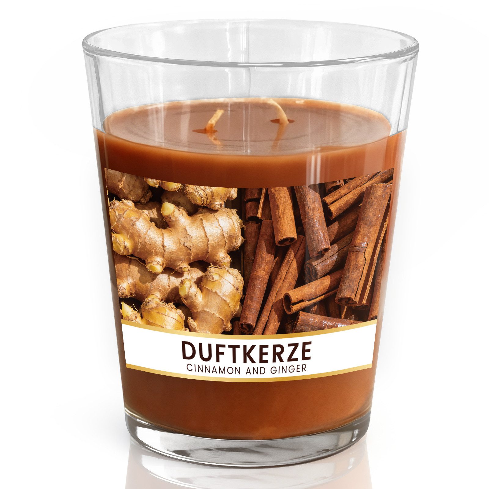 Bundviel Duftkerze Duftkerze im Glas Cinnamon & Ginger Burning 50 hours 6er Pack 550g (1-tlg)