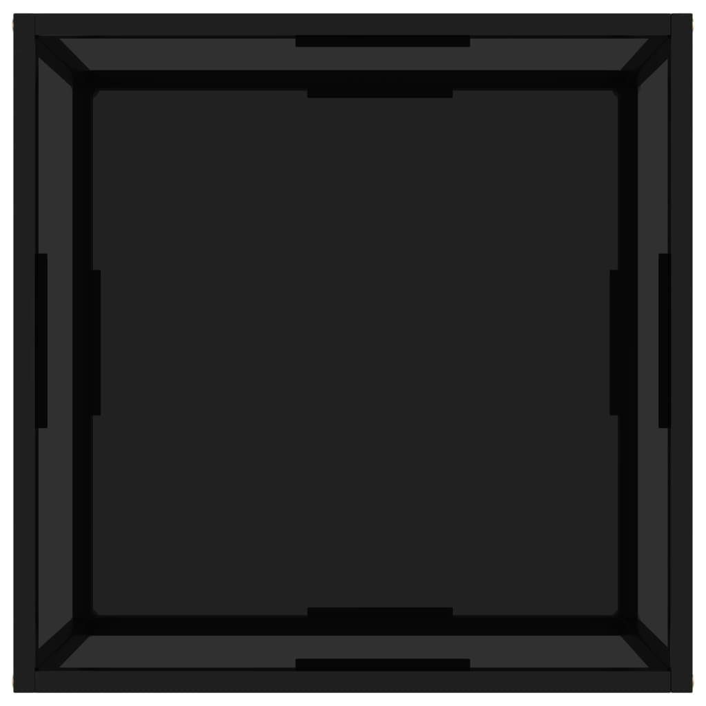 Couchtisch Schwarz Schwarz | Hartglas (1-St) cm vidaXL Schwarz 60x60x35 Couchtisch
