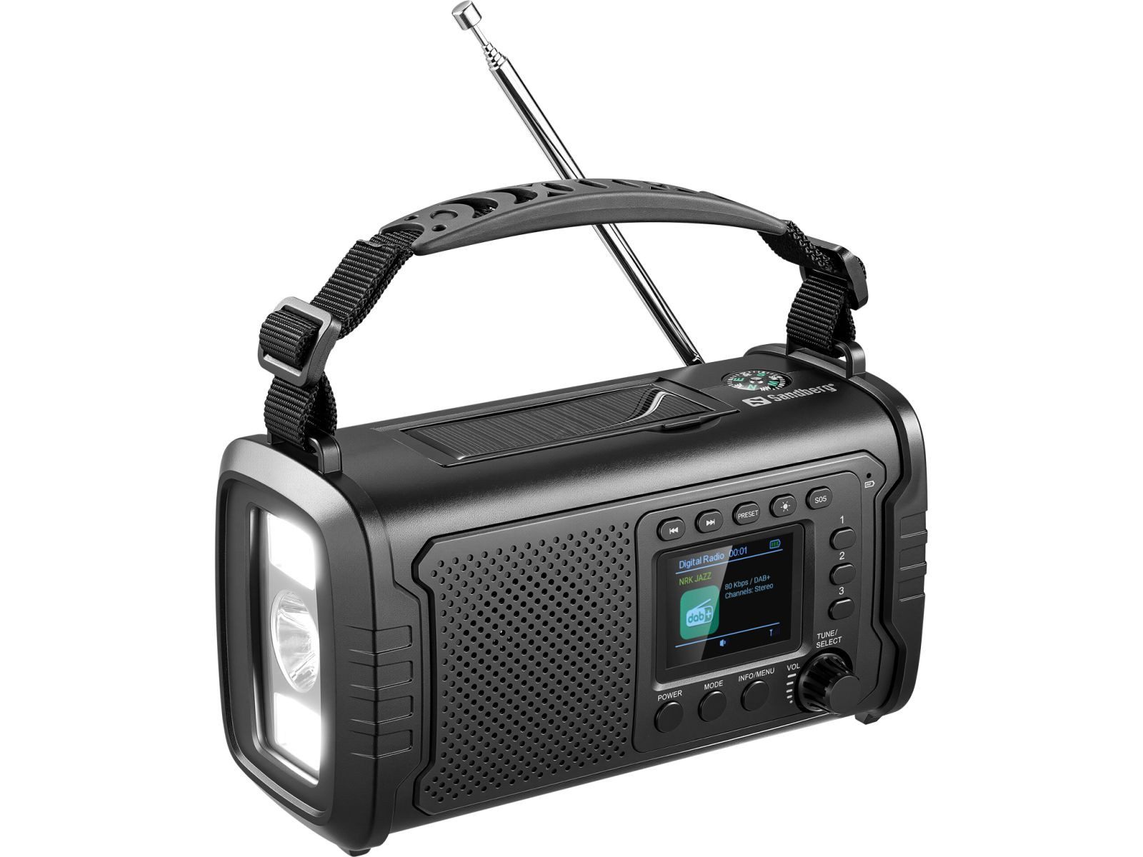 Sandberg Active Series Survivor - Tragbares DAB-Radio Bluetooth-Lautsprecher