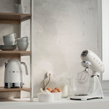 Smeg Küchenmaschine SMF13WHEU Weiß, 800 W, 4,8 l Schüssel, Glasrührschüssel mit ergonomischem Griff