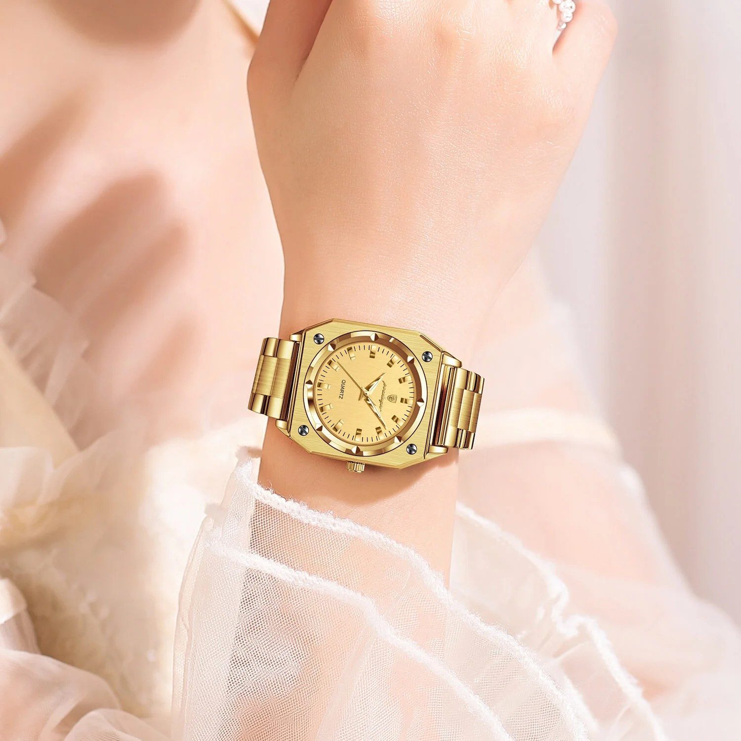 ibettertec Quarzuhr Quarzuhr, Armbanduhr Edelstahl Damen günstig online kaufen