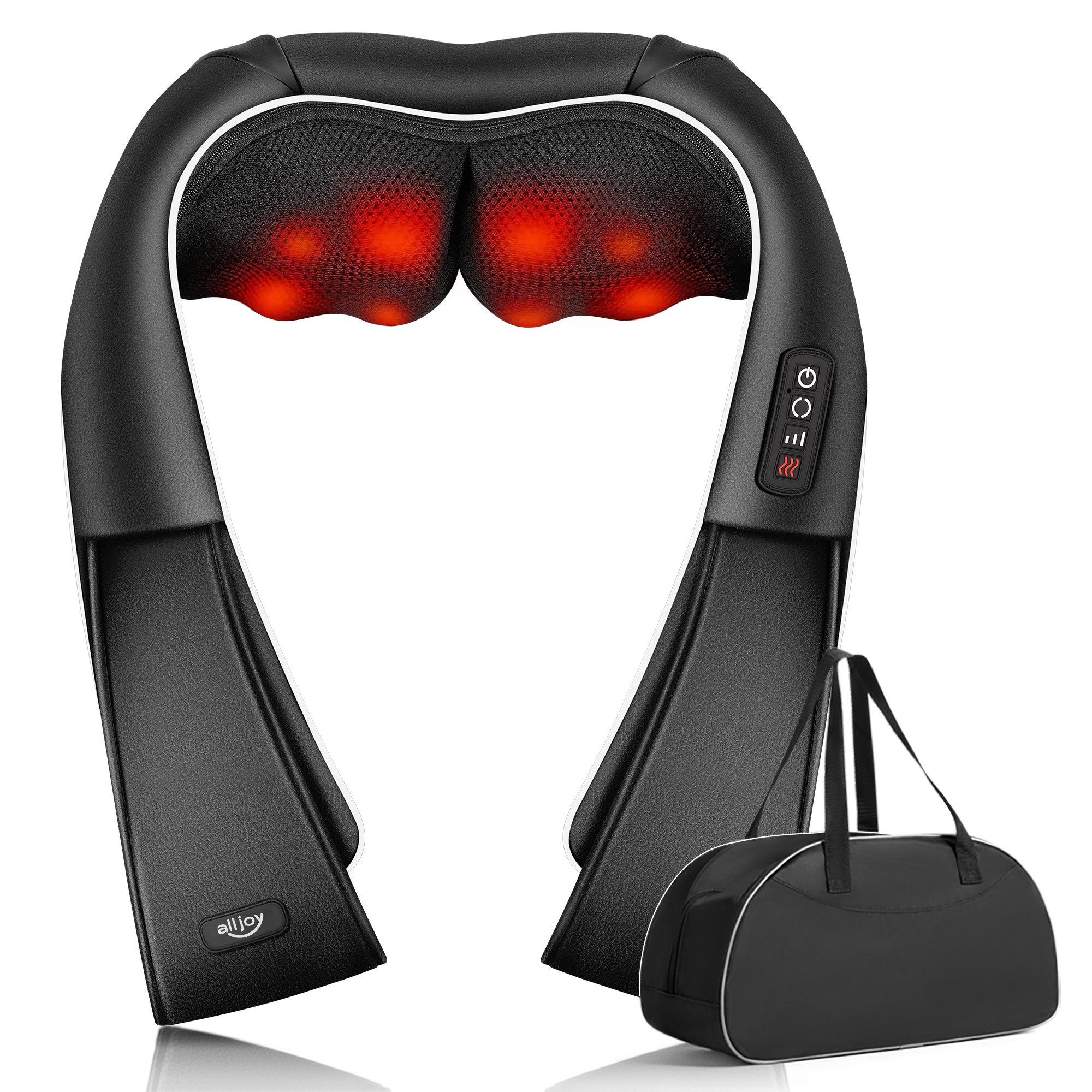 Shiatsu-Massagegerät Nacken- und Rückenmassagegerät mit Wärme, 3D Massagekissen