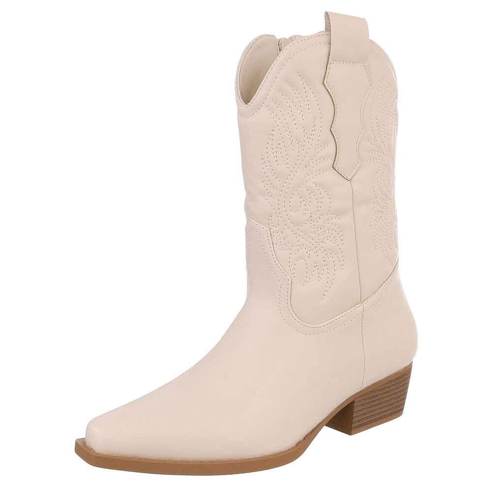 Ital-Design Stilvolle Damenstiefel mit Stickdetails und günstig online kaufen