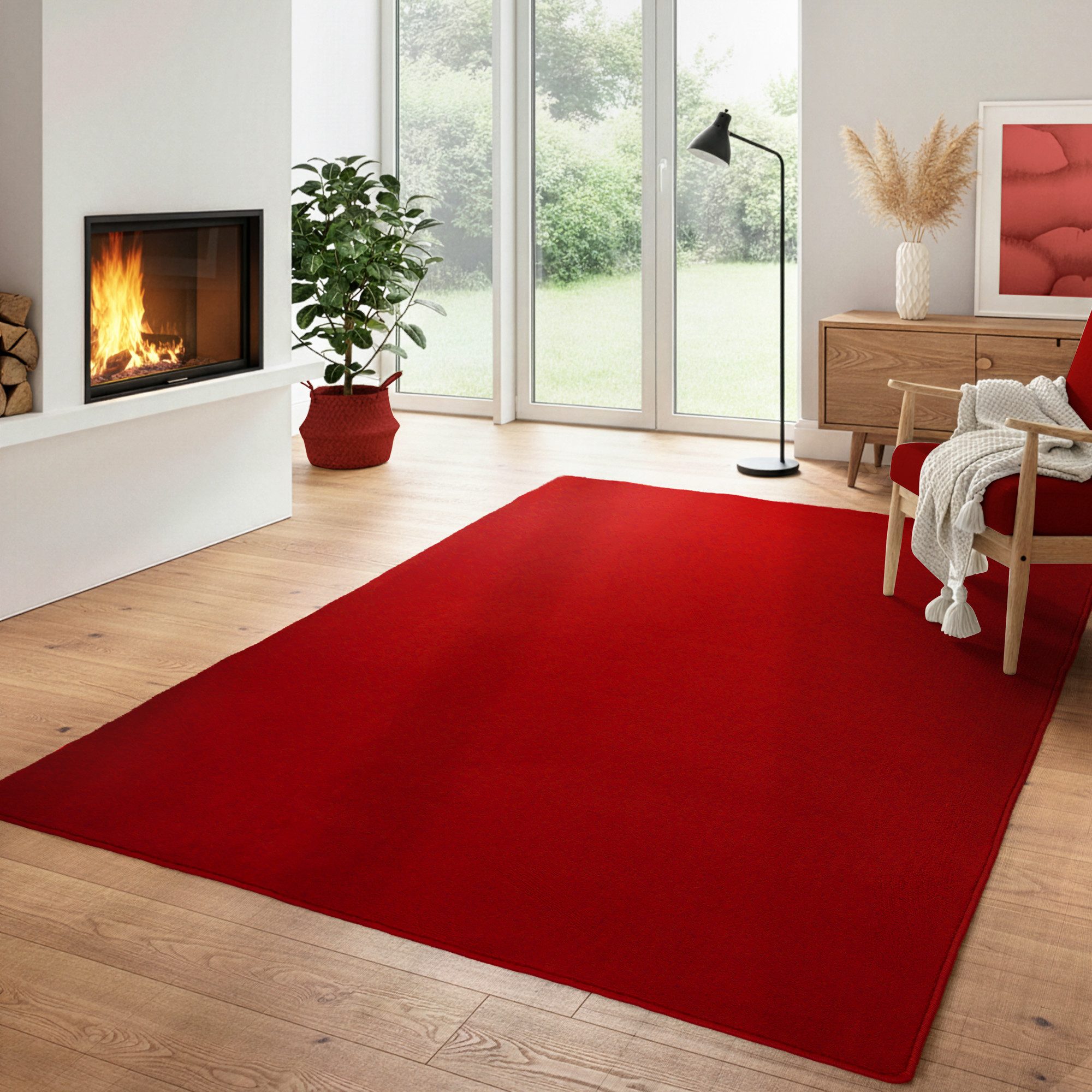 Carpettex Veloursteppich Unicolor - Einfarbig, Läufer, Höhe: 7 mm, Kurzflor günstig online kaufen