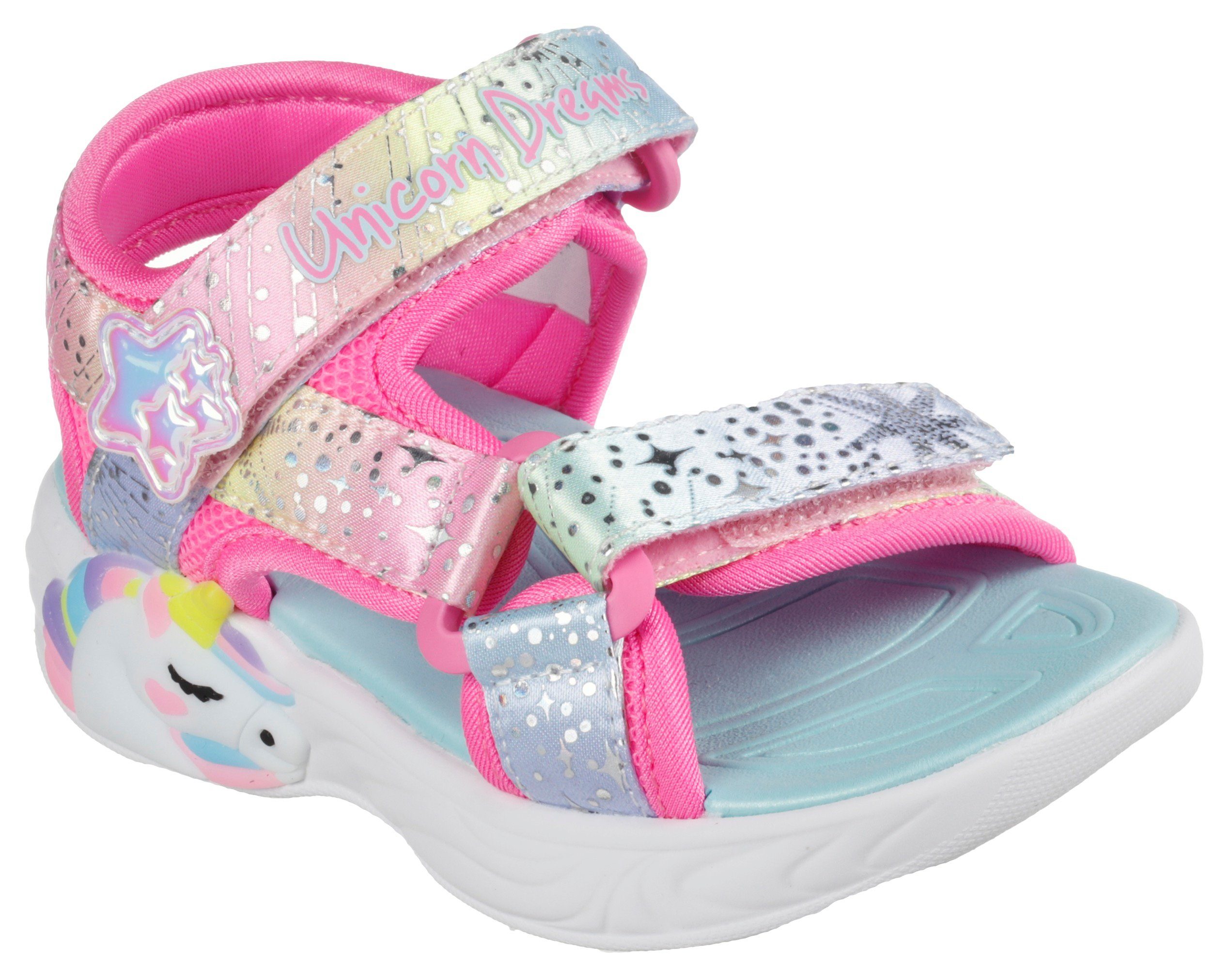 Skechers Kids UNICORN DREAMS SANDAL Sandale jedem Schritt pink-kombiniert MAJESTIC leuchtet BLISS bei