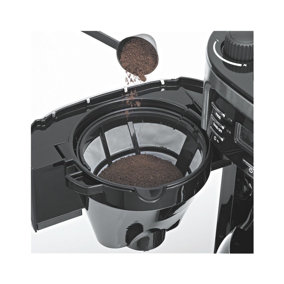 Severin Kaffeemaschine mit Mahlwerk mit KA Watt 4810, Glaskanne, Tassen, 1000 bis 10