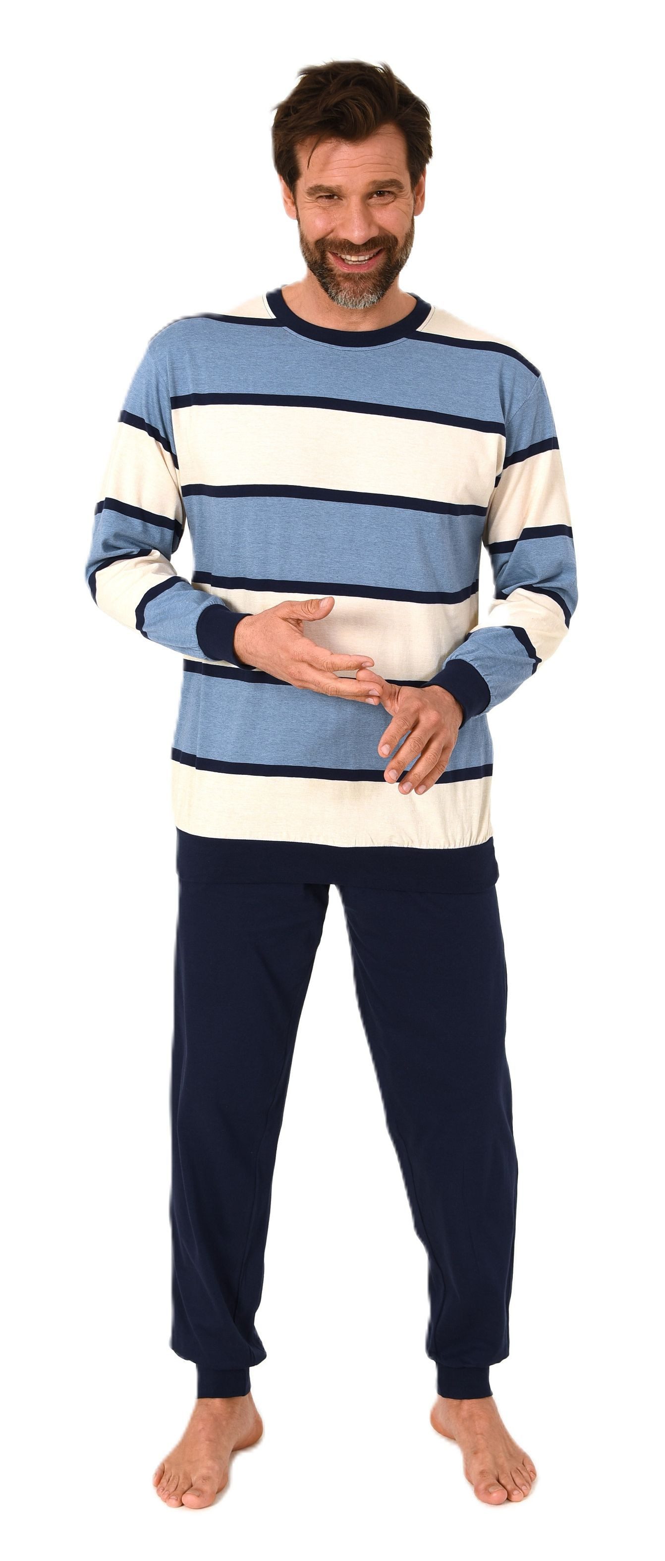 Normann Pyjama Normann Herren Schlafanzug lang günstig online kaufen