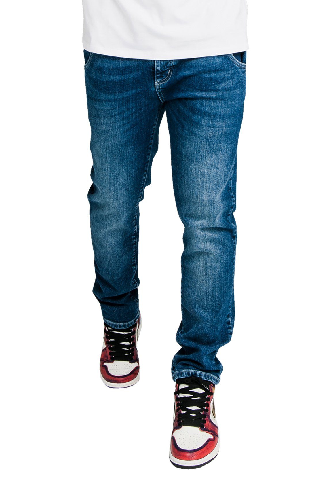 SikSilk Jeans Midstone Skinny-fit-Jeans SS-18039 DENIMS Siksilk Herren RECYCLED