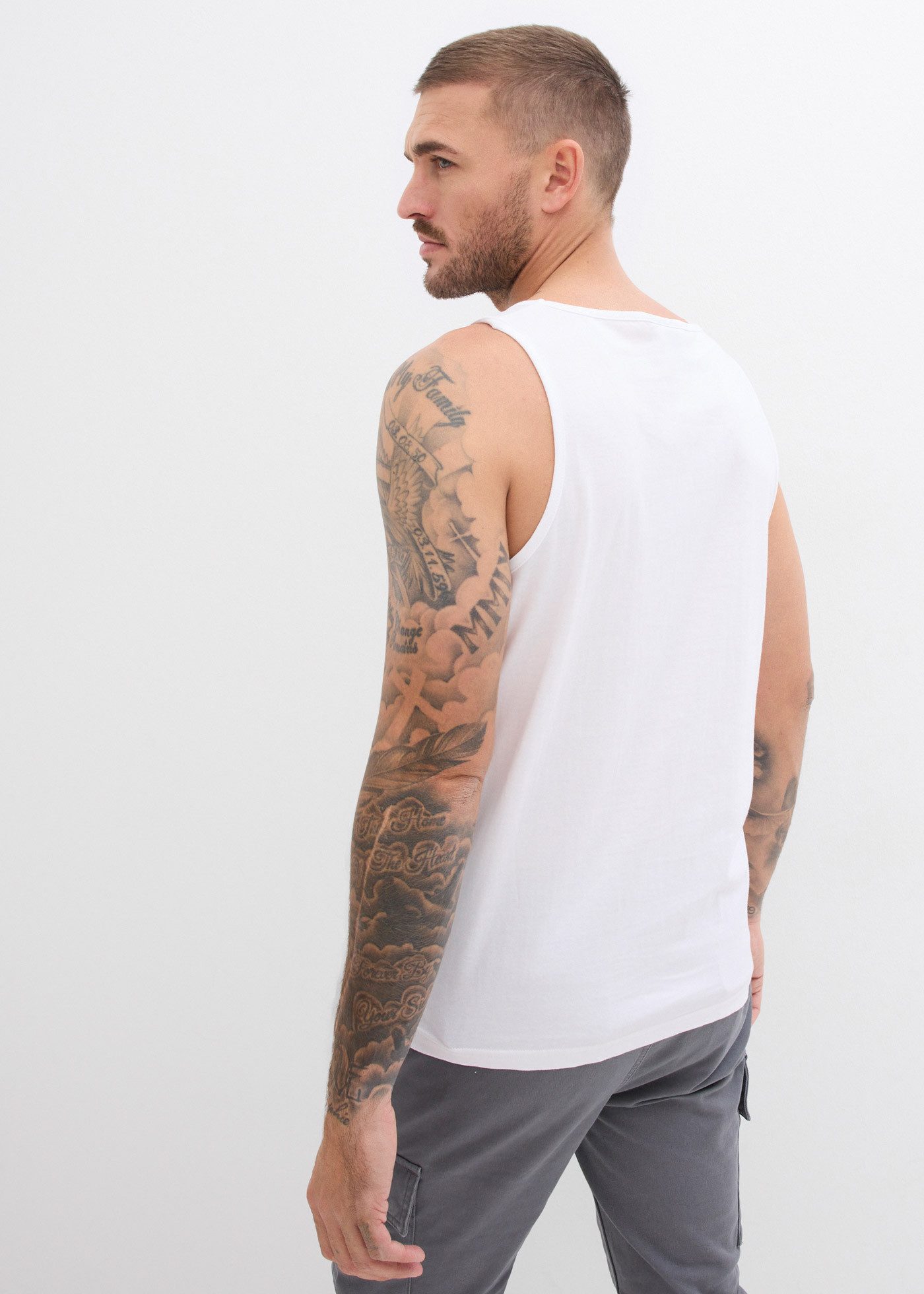 bonprix Tanktop (Packung, 3-tlg., 3er) Regular Fit, Rundhalsausschnitt