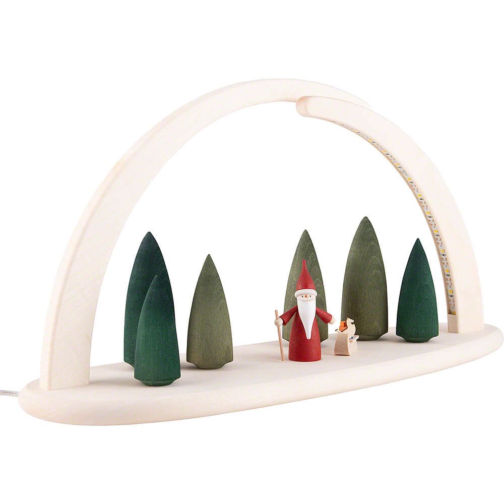Seiffener Volkskunst Schwibbogen Weihnachtswichtel (42x21cm) Leuchterbogen von Seiffener Volkskunst – Bild 4 von 5