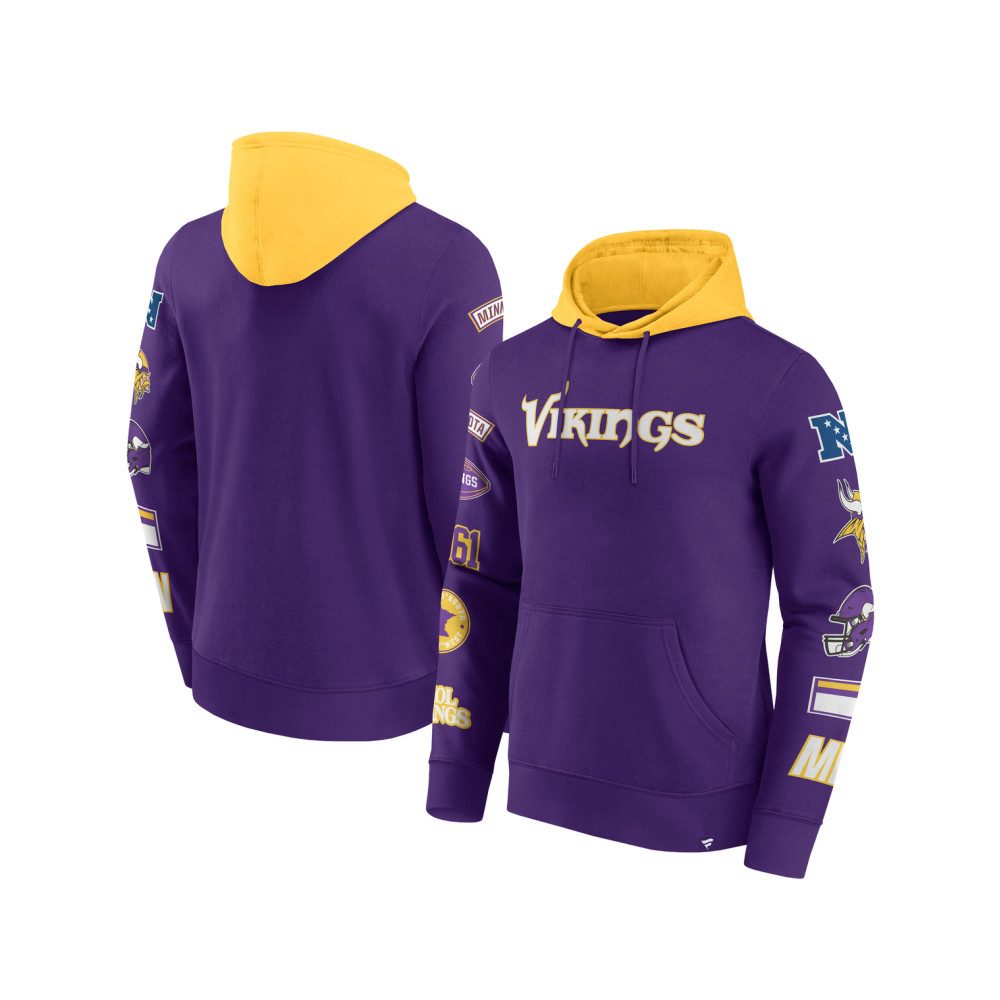 Minnesota Vikings Hoodie Minnesota Vikings Patched Out Fleece Hoodie