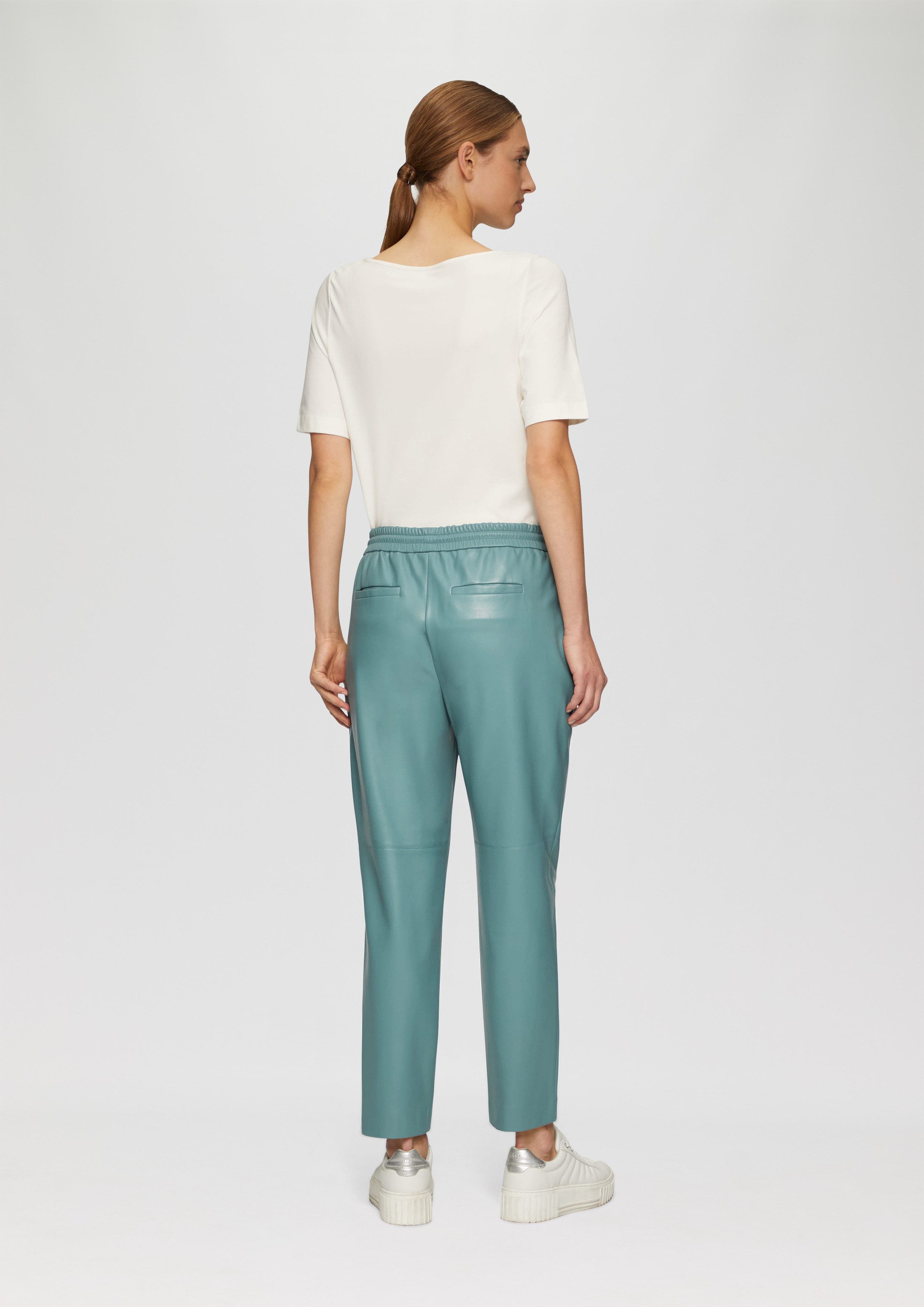 s.Oliver 7/8-Hose Hose Relaxed Jogpants aus Lederimitat