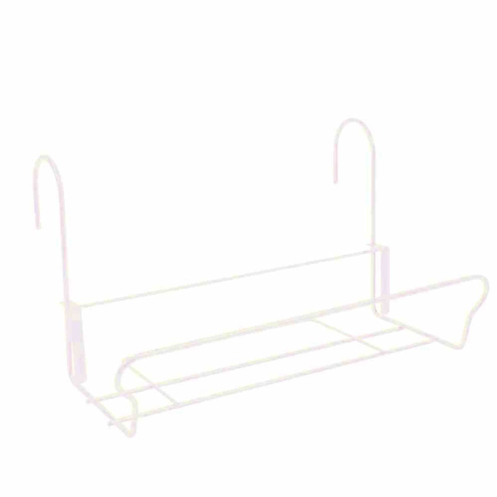 Jardifer Blumenkastenhalter Universal-Blumenkastenhalter weiß 41,5 x 17 cm