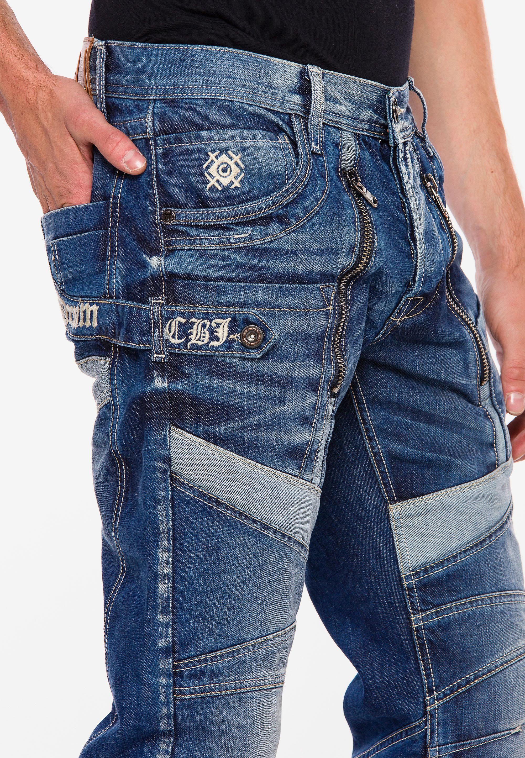 Cipo & Baxx trendigen Bequeme Jeans mit Zierelementen