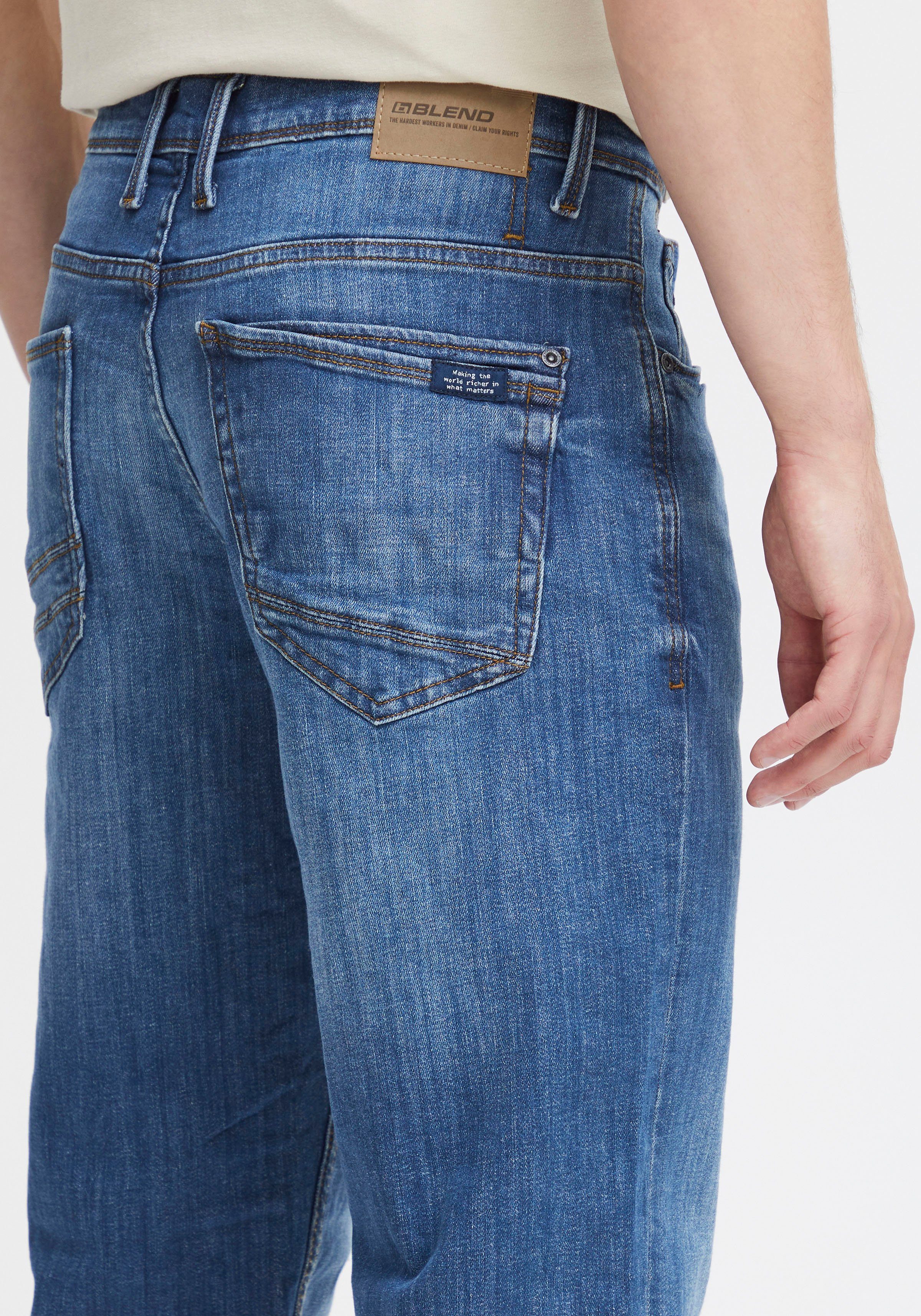 Blend Regular-fit-Jeans BL-Rock fit Baumwollmischung mit Elasthan, Regular Fit, elastisches Denim