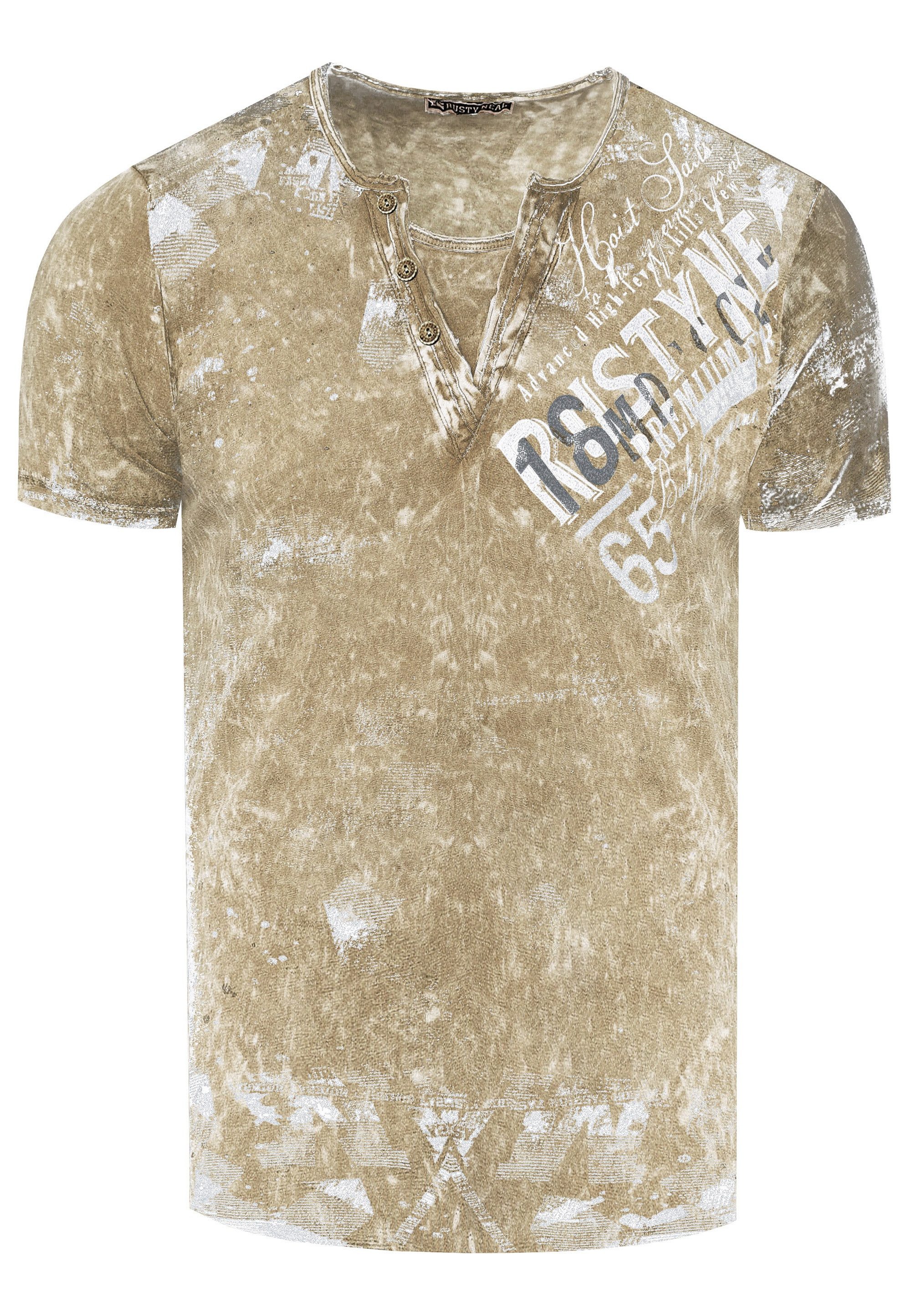 Rusty Neal T-Shirt im coolen Used-Look-Design