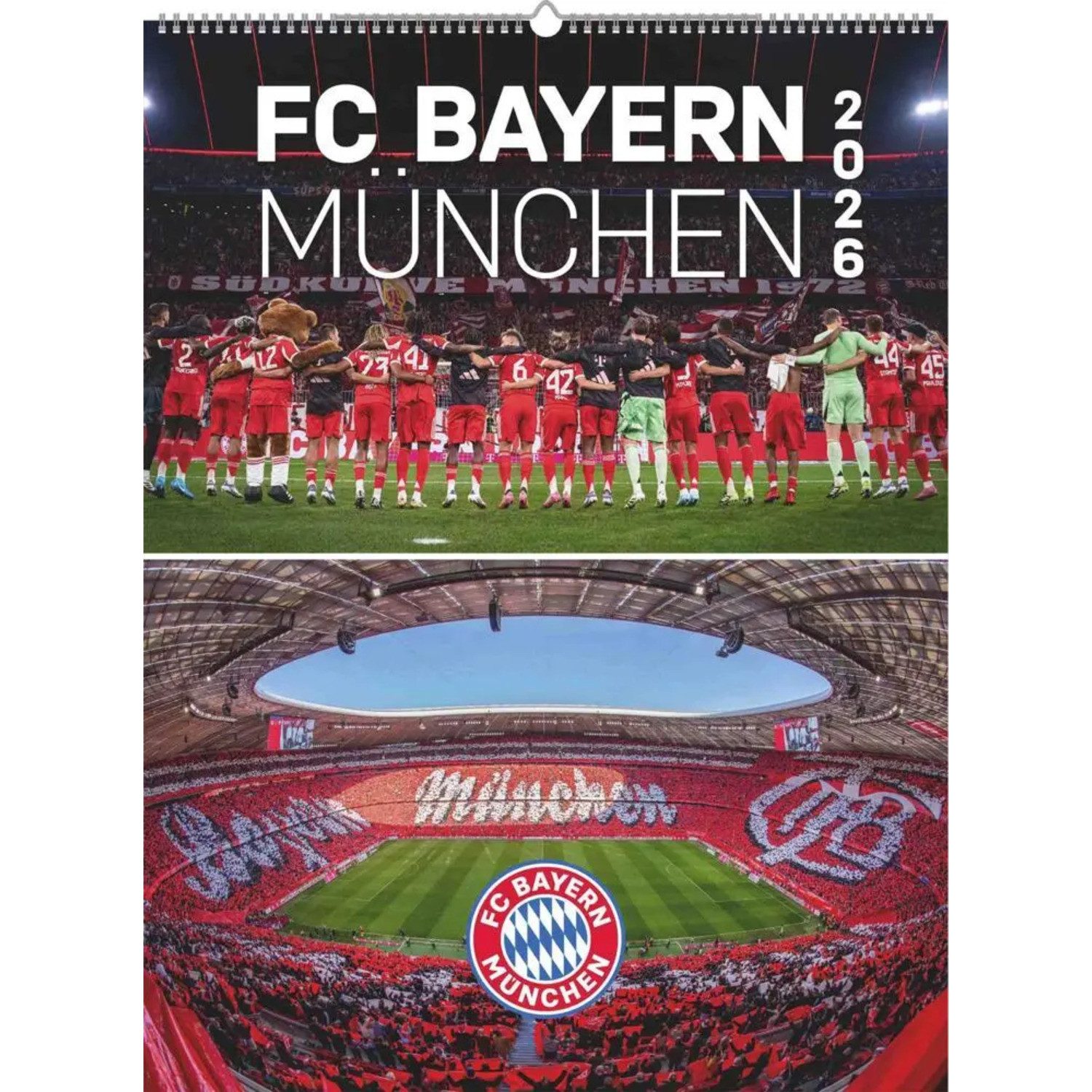 NEUMANN Wandkalender N Neumann - FC Bayern München 2026 Posterkalender, 48x64cm,...