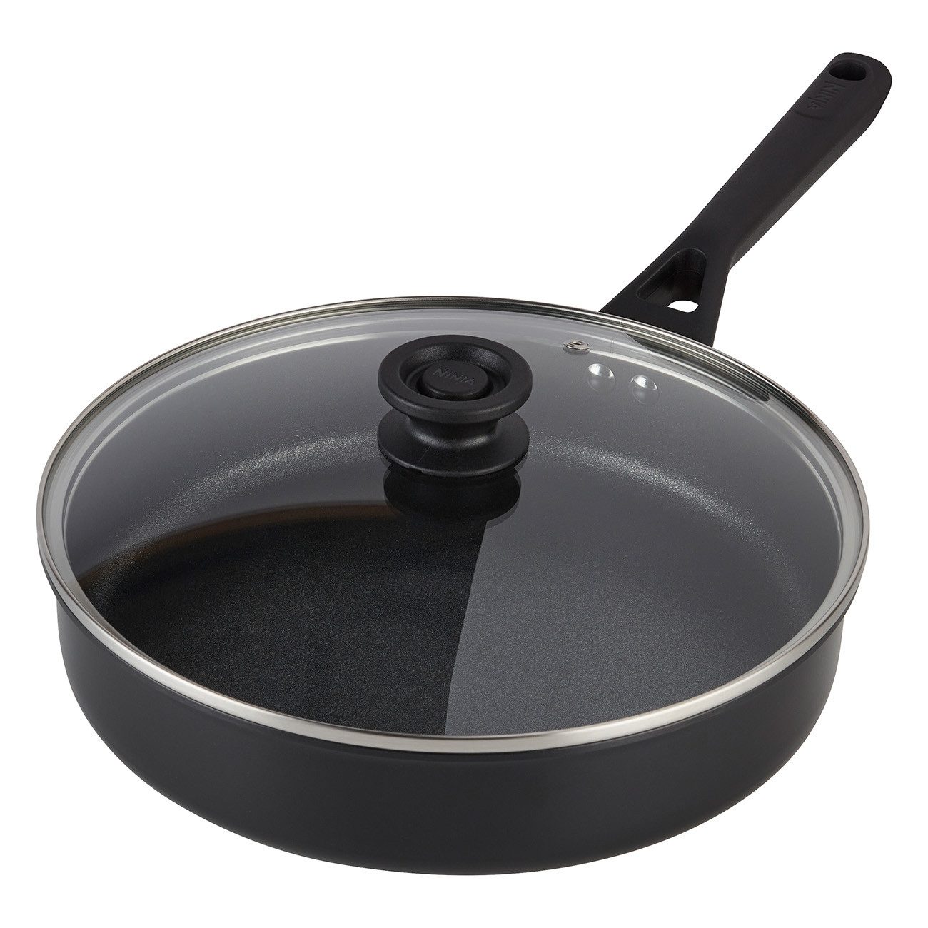 NINJA Bratpfanne ZEROSTICK Classic CW50126DE, Kunststoff, 26 cm, Zerostick-Beschichtung, Mit Glasdeckel